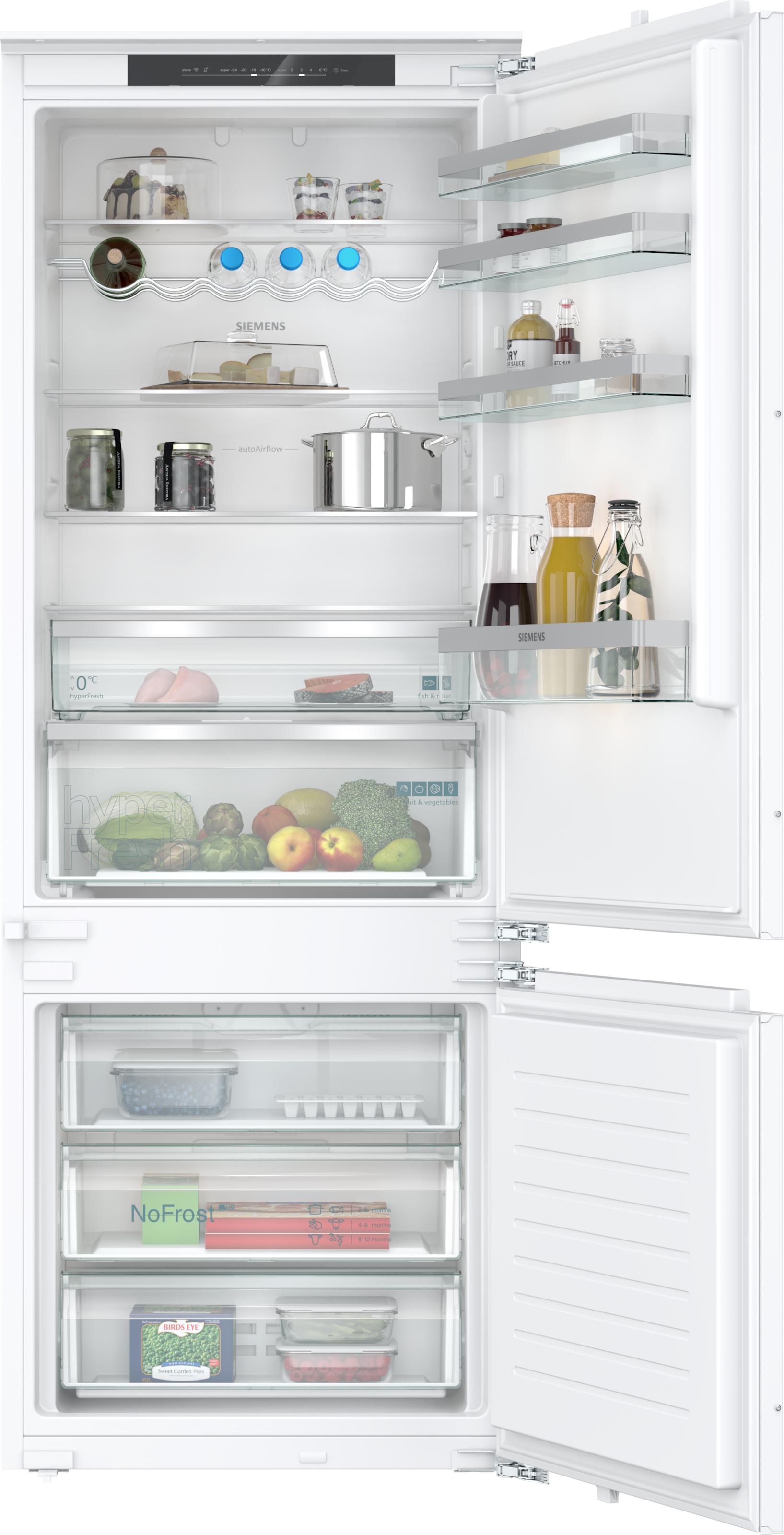 SIEMENS Einbaukühlgefrierkombination iQ300 "KB96NVFE0" 193,5 cm hoch 70,8 c günstig online kaufen