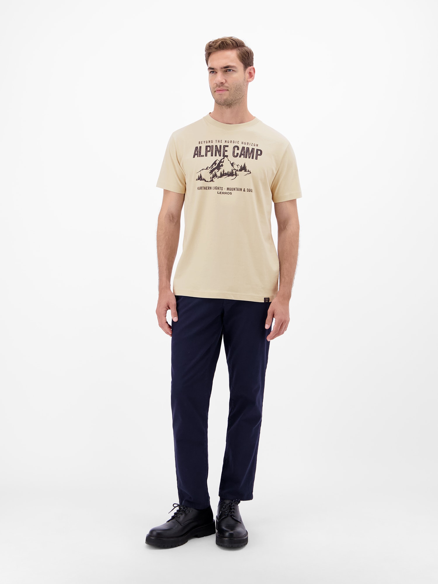 LERROS T-Shirt »LERROS Herren T-Shirt mit Outdoorprint«