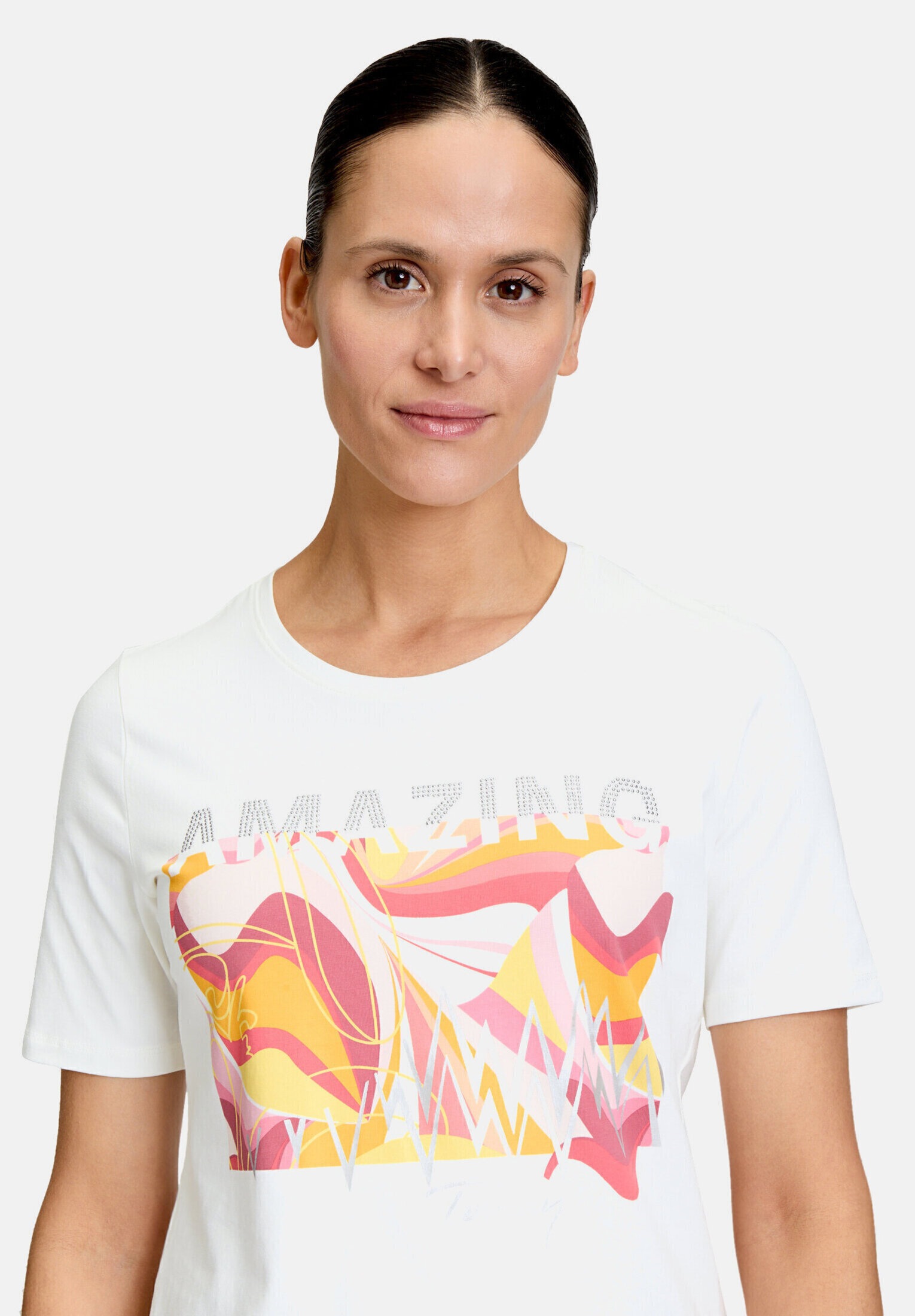 Betty Barclay Kurzarmshirt »Damen mit Placement« 1 Stk. Glitzersteine