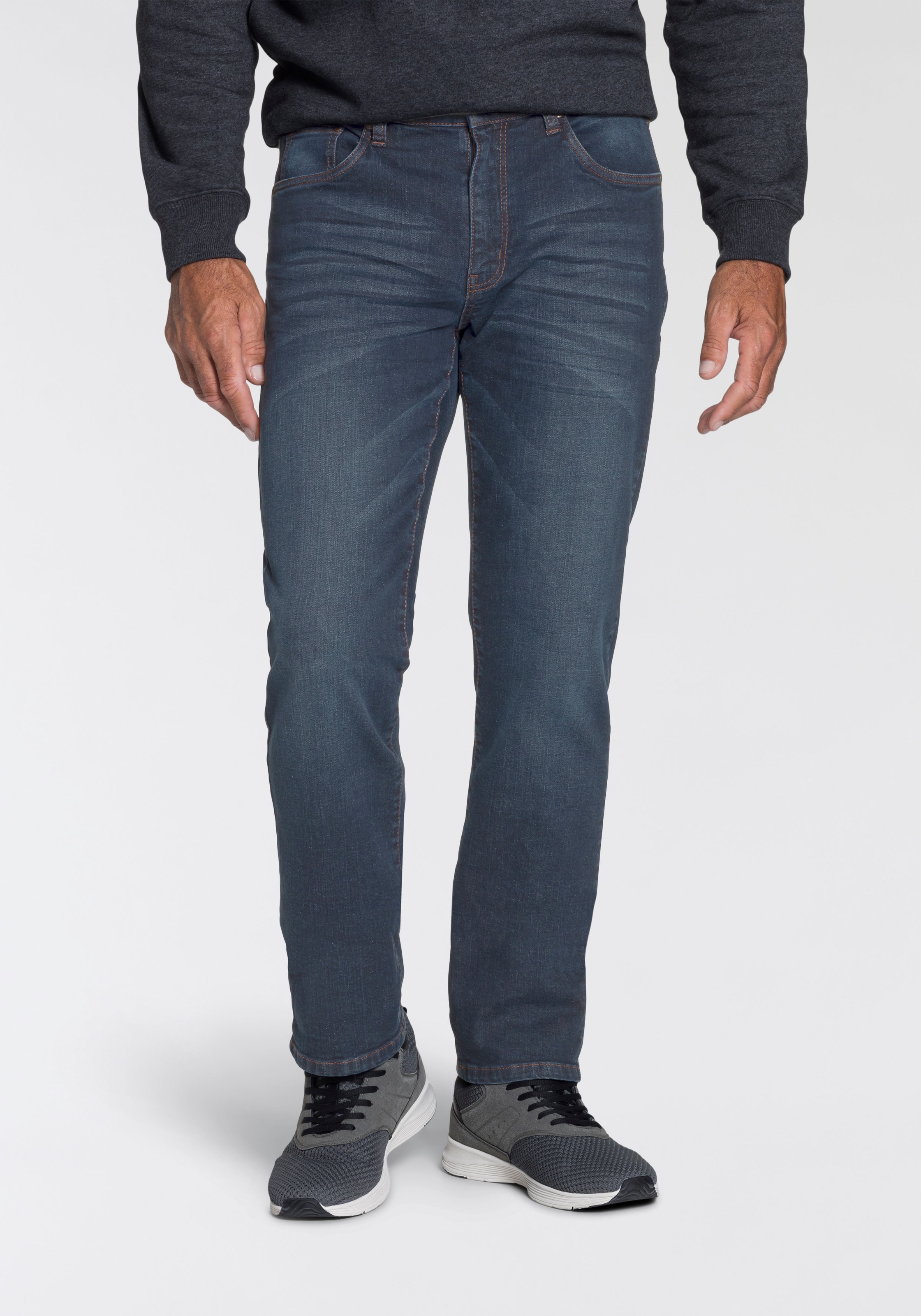 Arizona Stretch-Jeans "Willis", 2 Stk. straight-fit, lange Beine, mit Niete günstig online kaufen