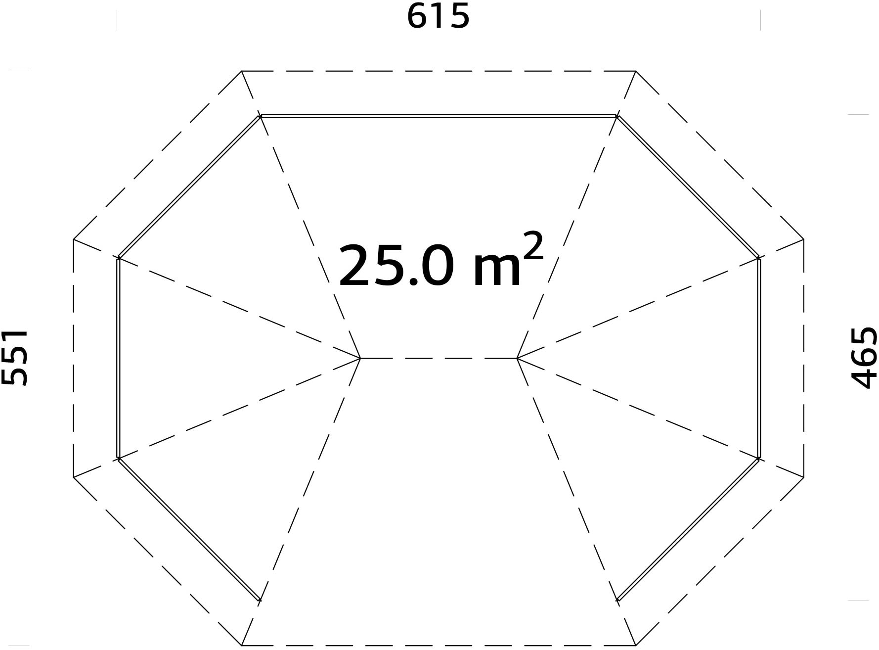 Palmako Holzpavillon »Betty« BxTxH: 551x700x362 cm
