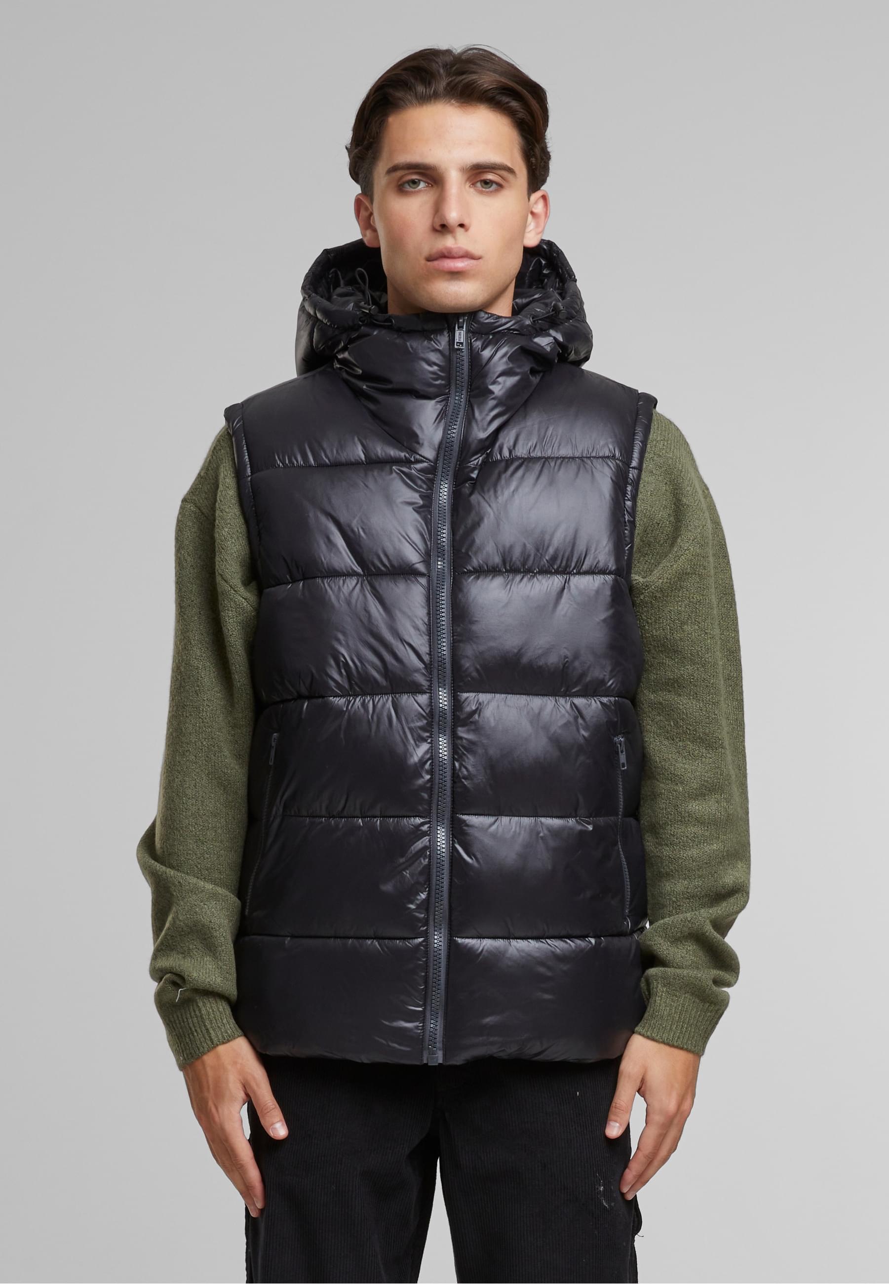 URBAN CLASSICS Steppweste »Urban Classics Recycled Hooded Puffer Vest«, (1 tlg.)
