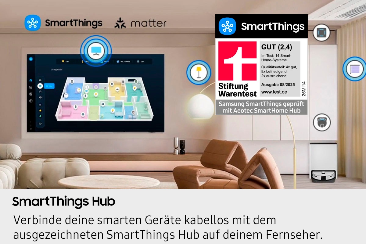 Samsung QLED-Fernseher »GQ55QN70FAU«, 4K Ultra HD, Smart-TV, Neo Quantum HDR, 4K AI Upscaling, Gaming Hub, Motion Xcelerator 144Hz