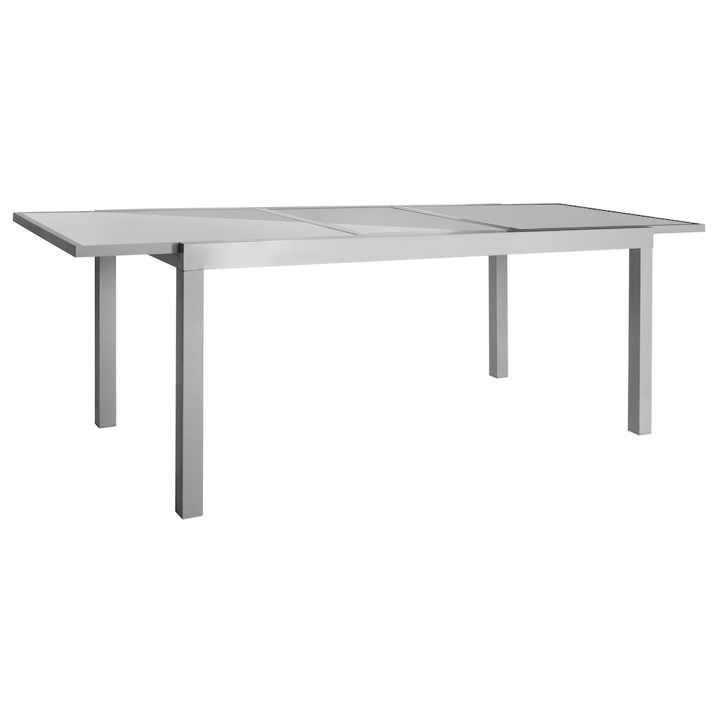MERXX Garten-Essgruppe »Amalfi«, (5 tlg.), 4 Sessel, Tisch ausziehbar 90x120-180 cm, Alu/Textil