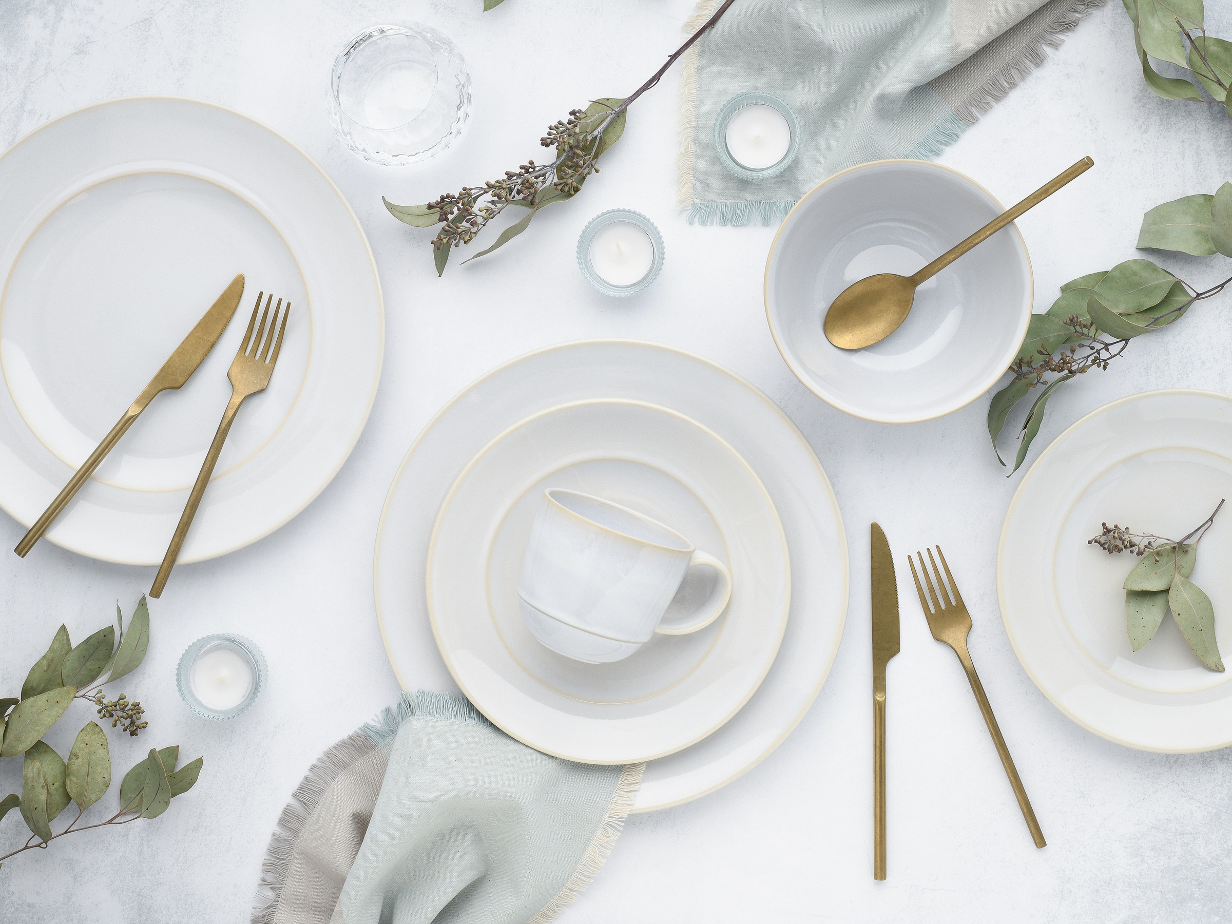 CreaTable Kombiservice »Geschirr-Set Antique«, (Set, 16 tlg., Kaffeeservice und Tafelservice im Set, für 4 Personen), Service, weiß, Trendfarbe Offwhite, 16 Teile, für 4 Personen