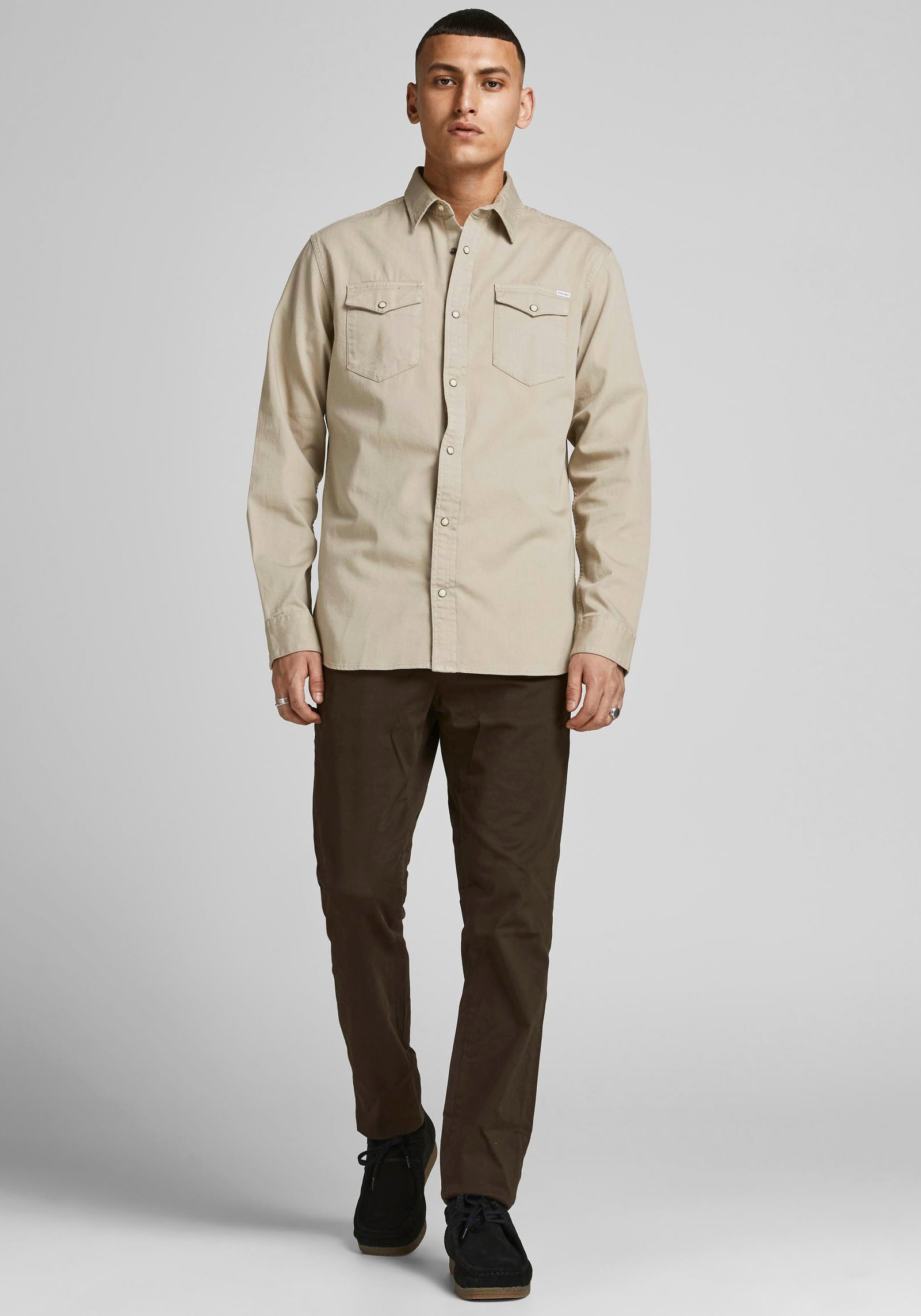 Jack & Jones Chemise à Manches Longues Sheridan Crockery / Slim Fit XL Homme 3