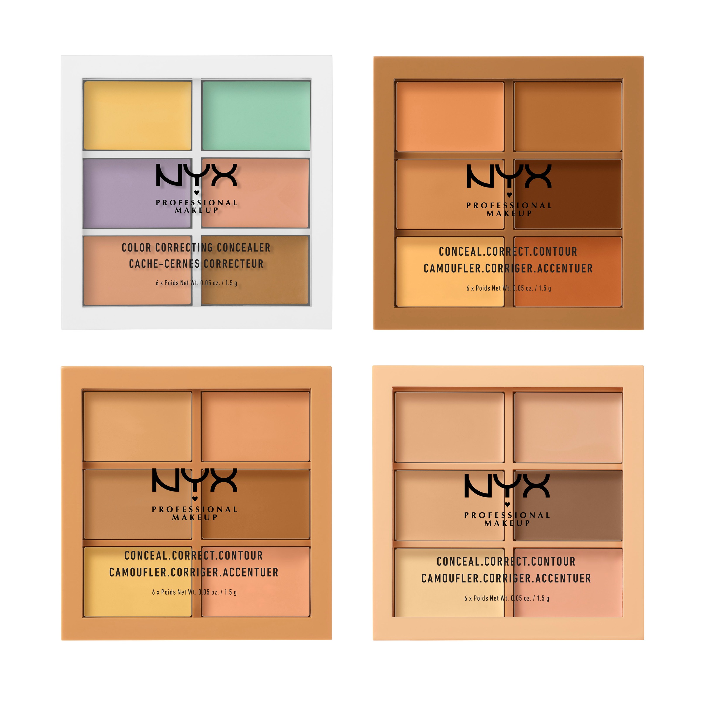 NYX Concealer »NYX Professional Makeup Color Correcting Palette«, mit hoher Deckkraft