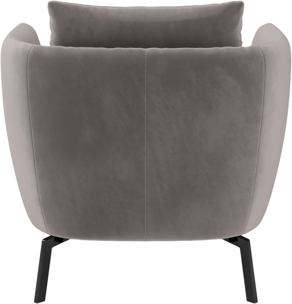 Sessel "Pearl - 5 Jahre Hersteller-Garantie", grau (stone), B:86cm H:68cm T:86cm, 100% Polyester, SCHÖNER WOHNEN-KOLLEKTION, Sessel, Sessel, Maße (B/H/T): 86/68/86 cm, auch in Bouclé, Füße Metall 3