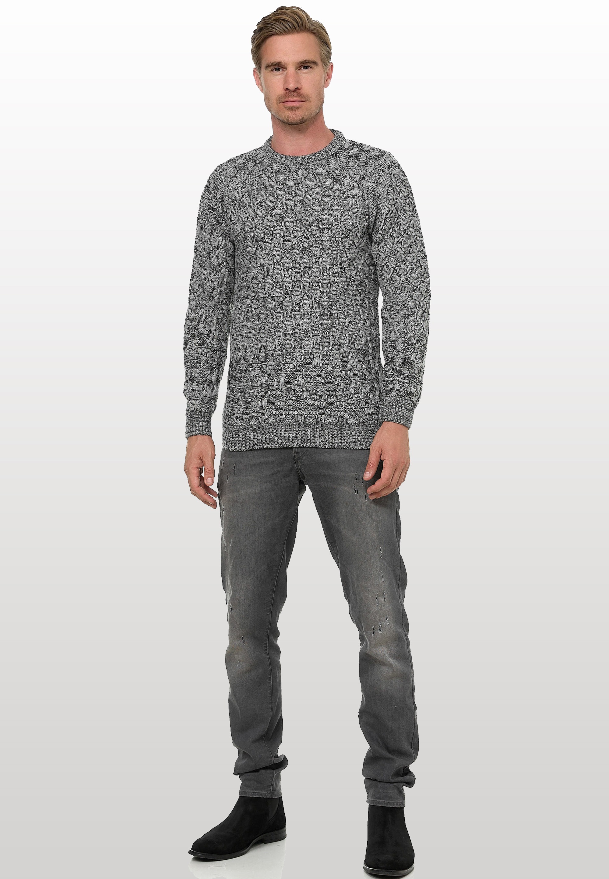 Rusty Neal Strickpullover, mit schönem Muster