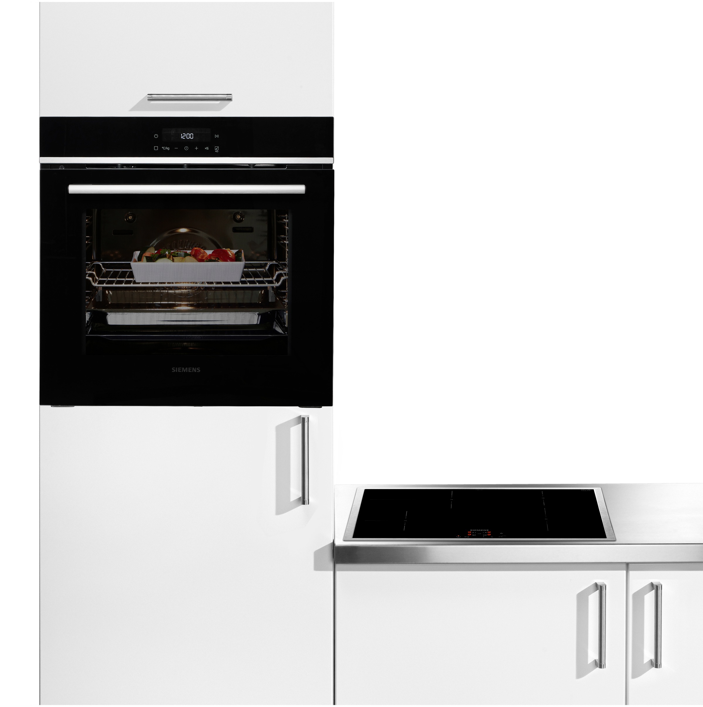 SIEMENS Backofen-Set "PQ613PIAA", Energieeffizienz: A+ (A+++-D), schwarz, Herdsets, Air Fry Funktion: Für knusprige Ergebnisse