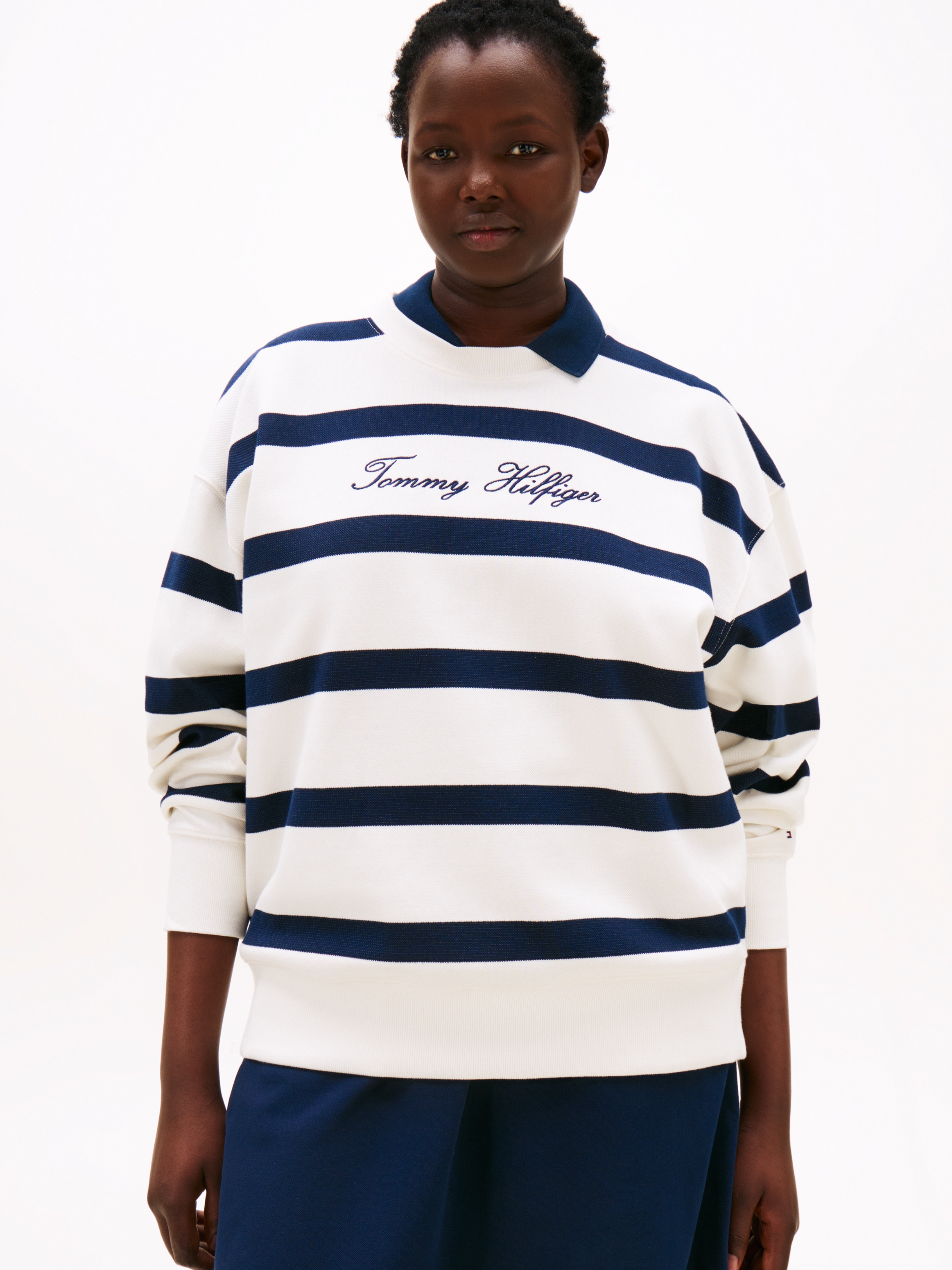 Tommy Hilfiger Curve Sweatshirt "CRV SCRIPT REG PIQUE SWTSHRT" günstig online kaufen