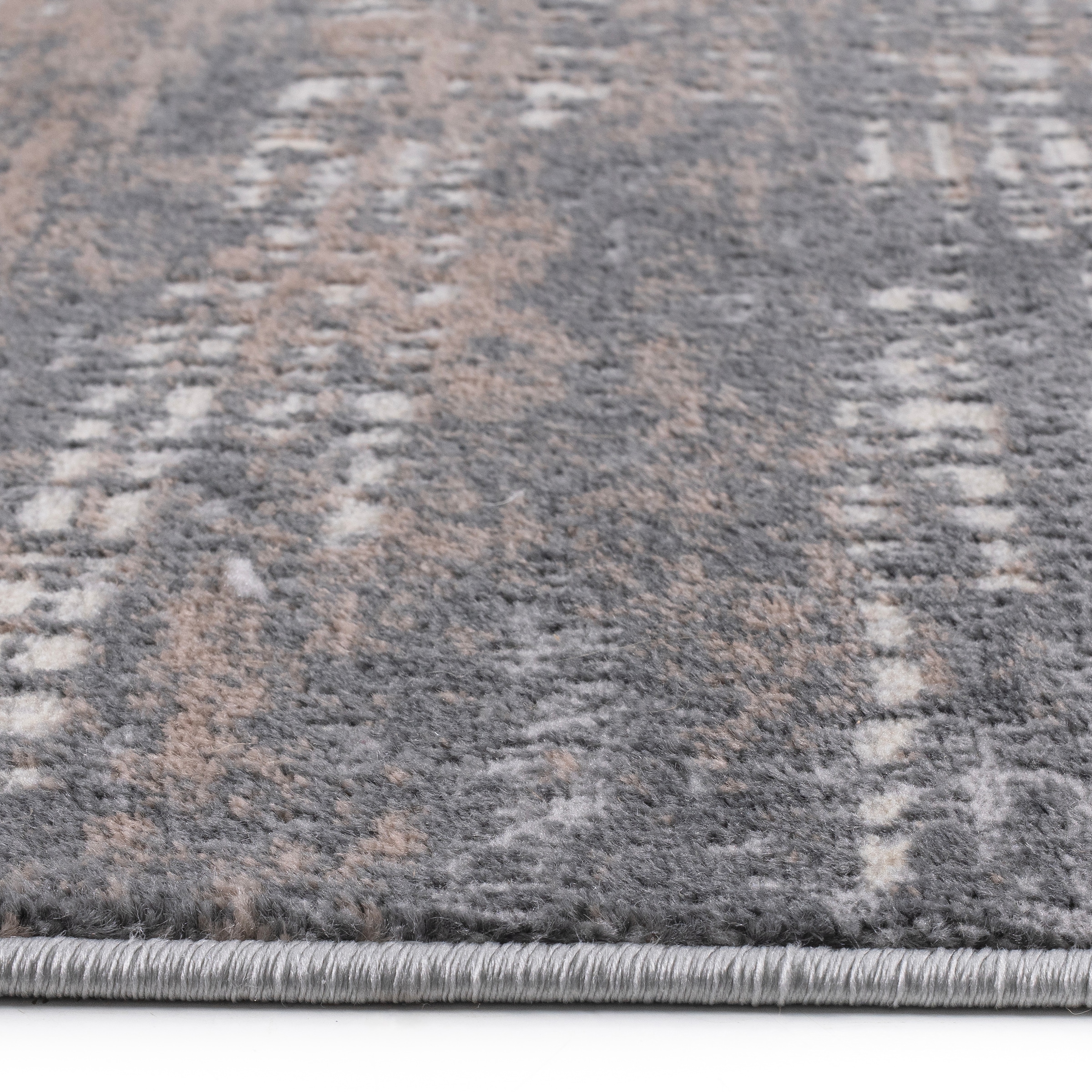 OTTO home Teppich »Ariano, dezenter Glanz mit Hoch-Tief-Struktur« rund 12 mm Höhe Vintage Design, Schrumpf Carving-Effekt, Wohnzimmer, Schlafzimmer