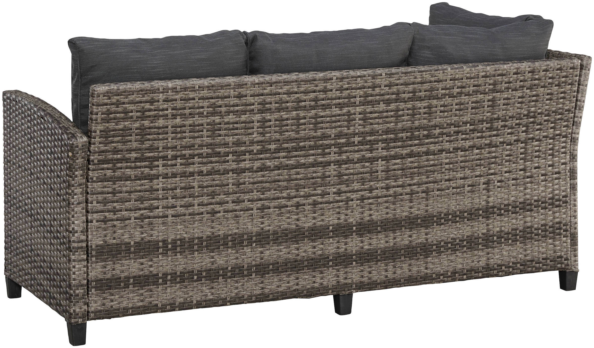 KONIFERA Gartenlounge-Set »Rotterdam«, (Set, 20 tlg., 3x 3er Sofa, 2x Hocker, 1x Tisch 120x82x67cm, inkl. Auflagen), Polyrattan, Stahl, Tischplatte aus Nonwood, Unser Dauertiefpreis