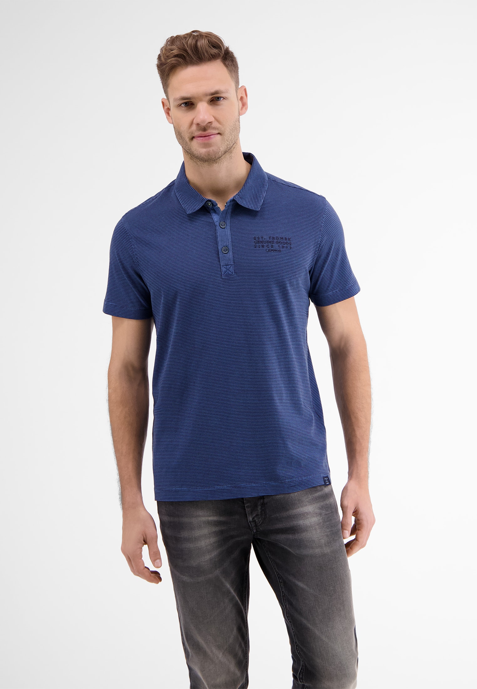 LERROS Poloshirt "LERROS Poloshirt in Finelineroptik"