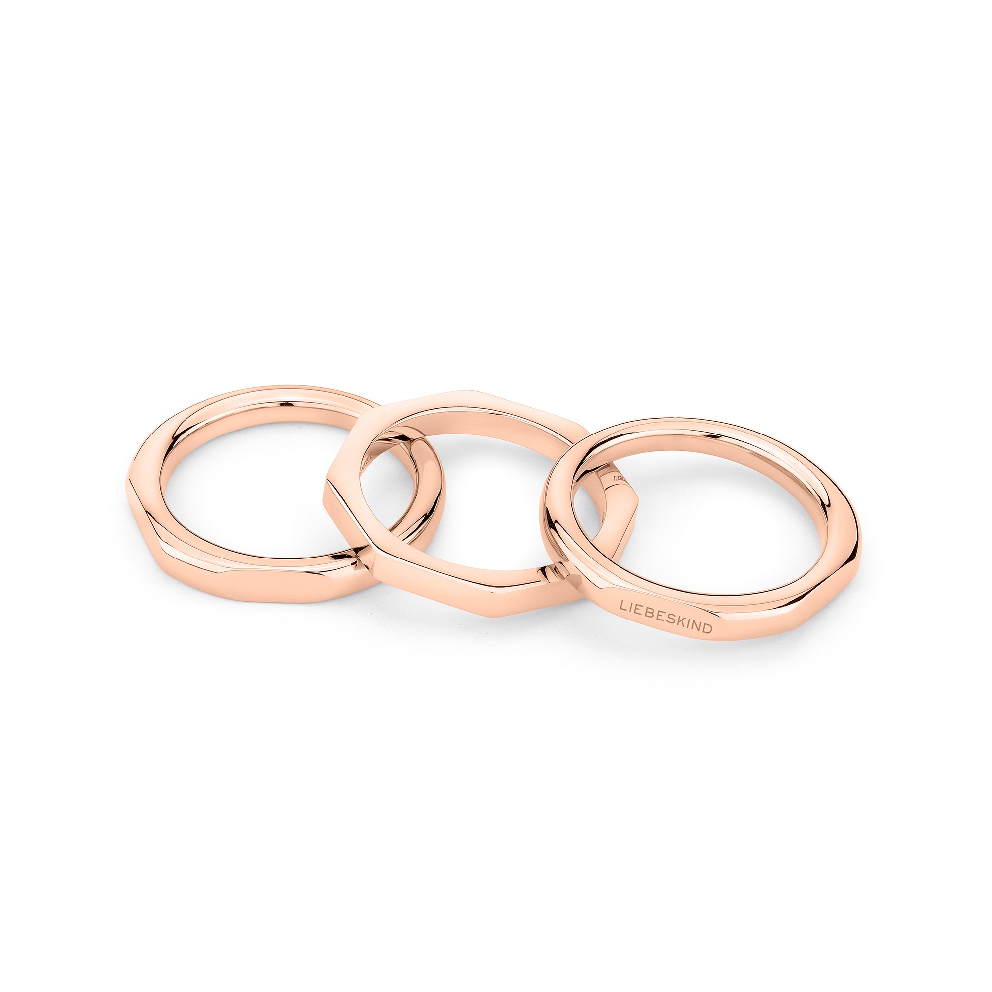 Liebeskind Berlin Ring-Set »Schmuck Geschenk Edelstahl Ring Urban Chic«, (Set, 3 tlg.)
