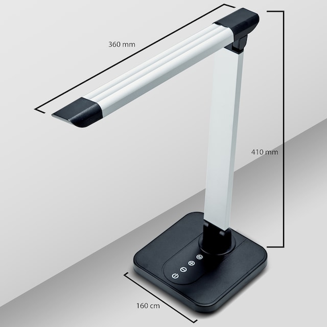 B.K.Licht LED Tischleuchte, 1 flammig-flammig, Schreibtischlampe, dimmbar,  Leselampe, Touch, USB, inkl. 7W 500lm | BAUR