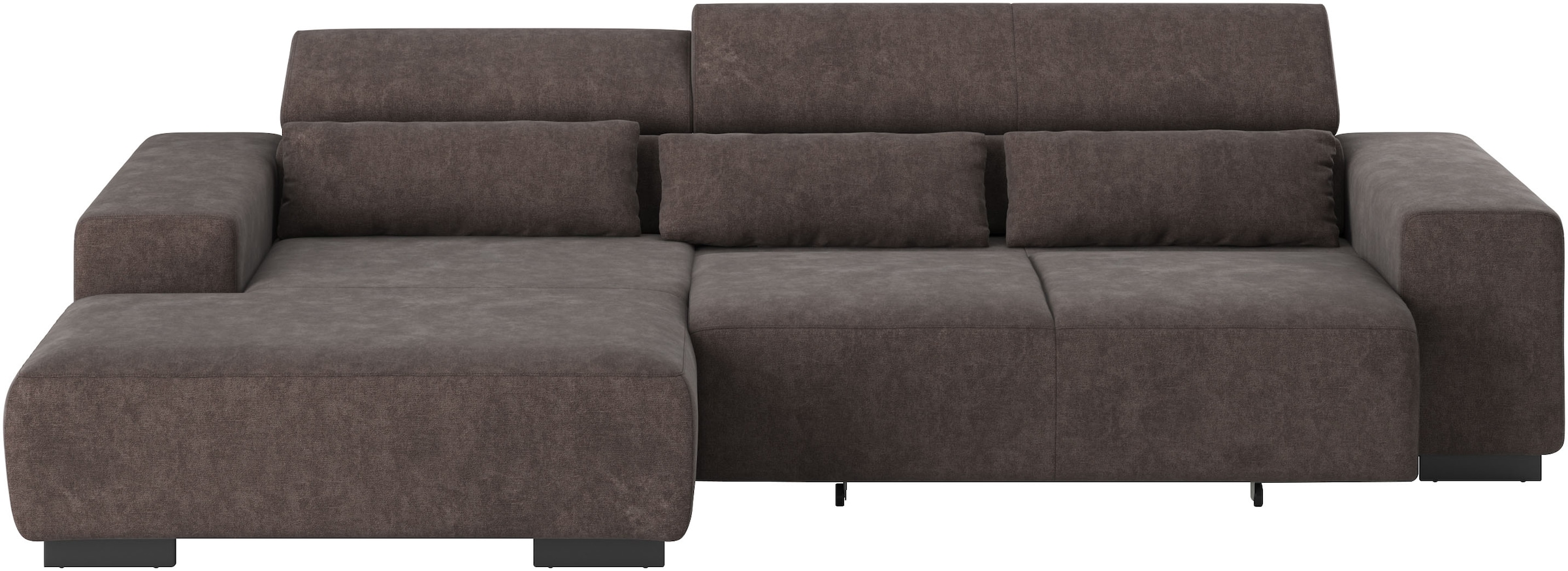 COTTA Ecksofa »Side L-Form, mit Kopfteilverstellung & 3 Nierenkissen«, optional motorische Sitztiefenverstellung