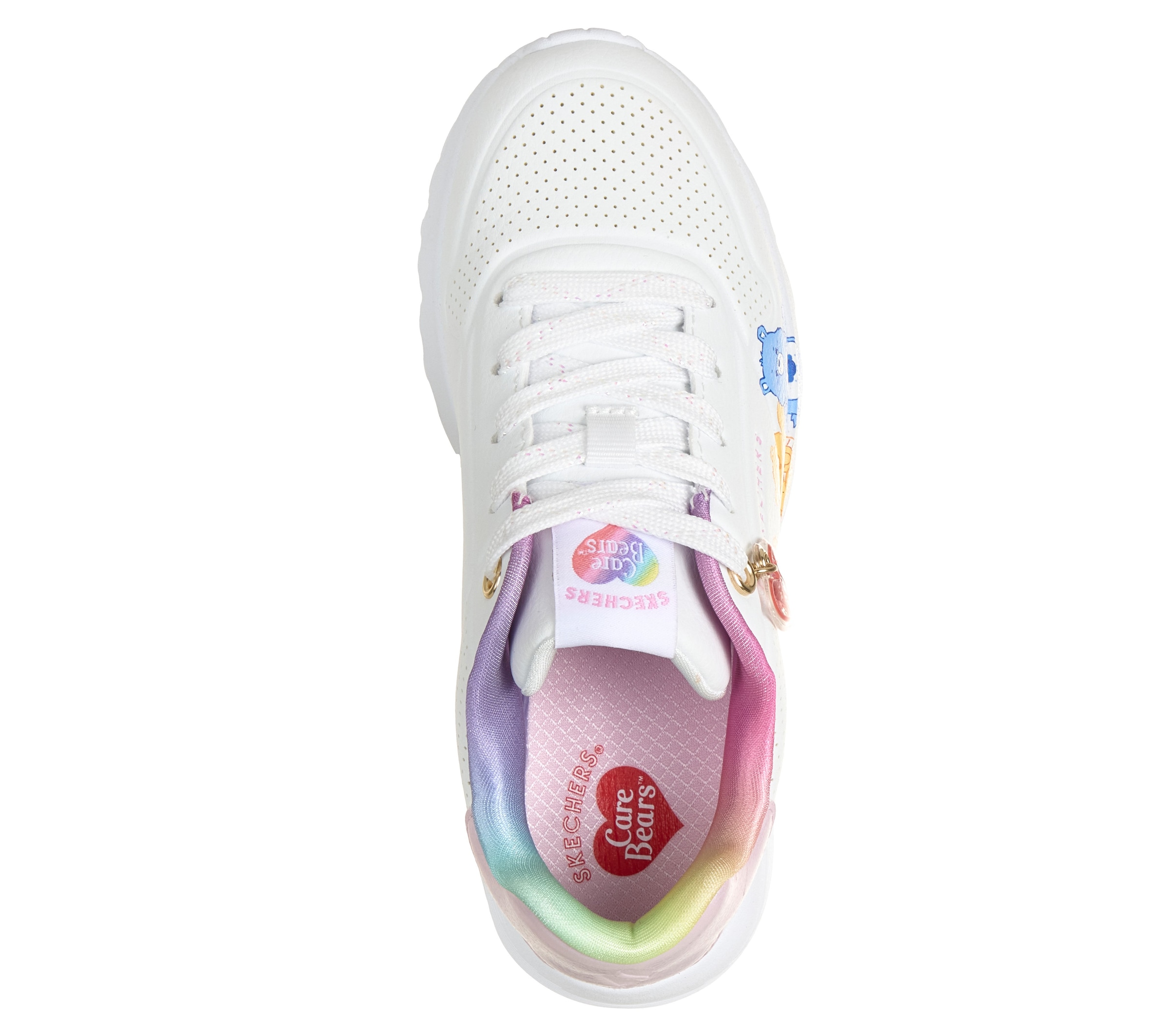 Skechers Sneaker »UNO LITE«  Schnürschuh, Herz-Anhänger, Größenschablone zum Download