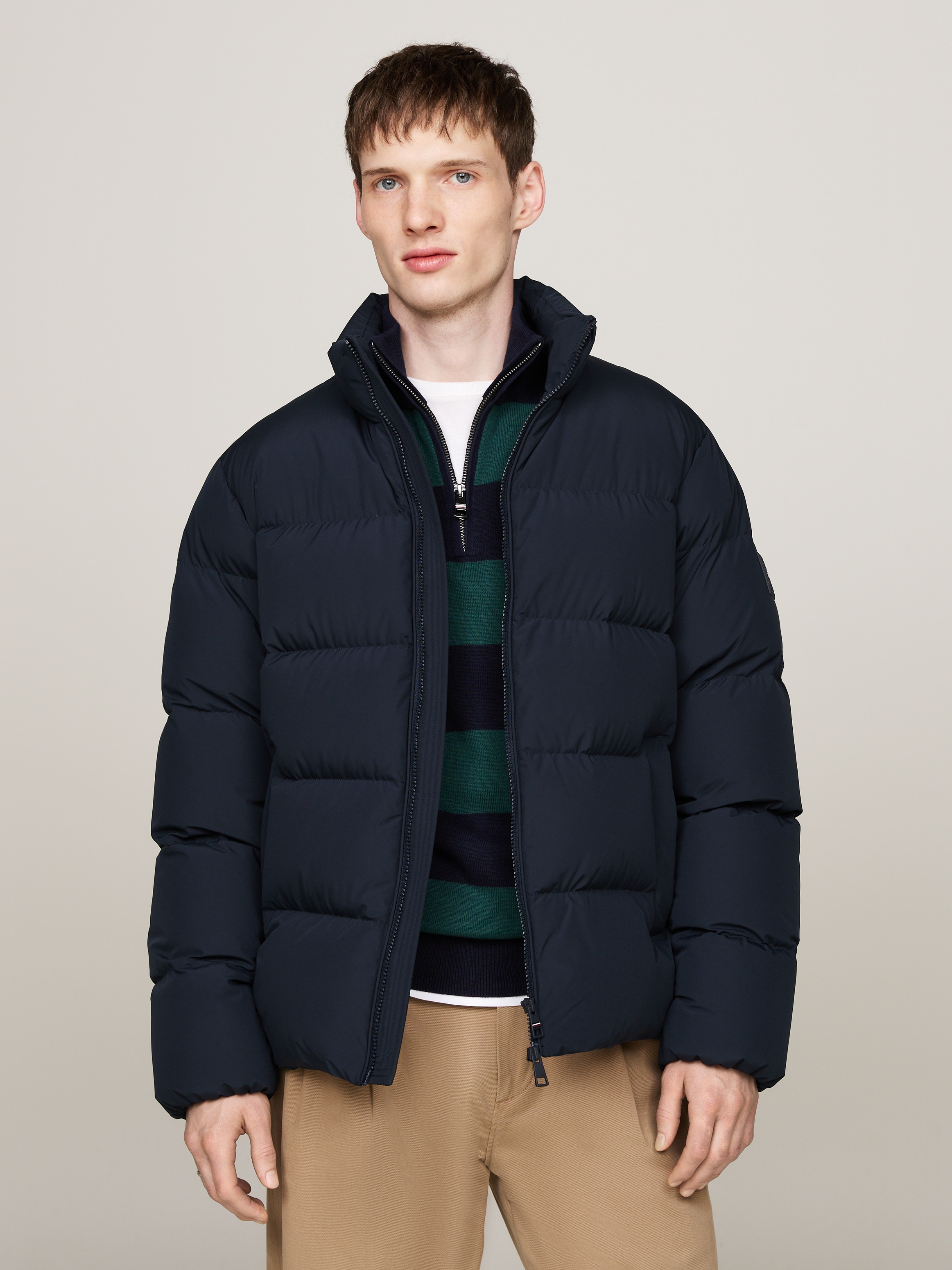 Tommy Hilfiger Steppjacke »DOWN PUFFER JACKET«, ohne Kapuze