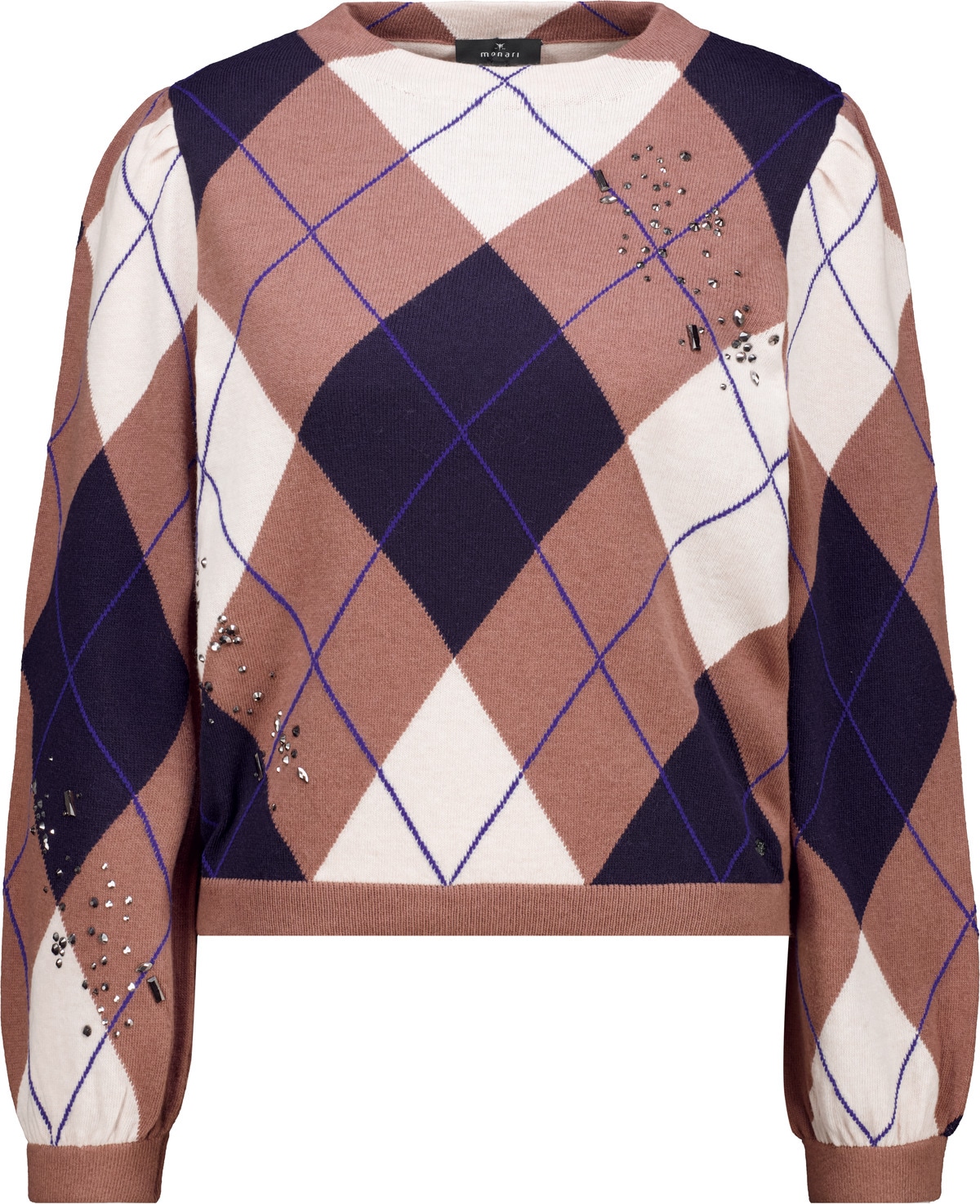 Monari Strickpullover Regular fit mit Rautenmuster