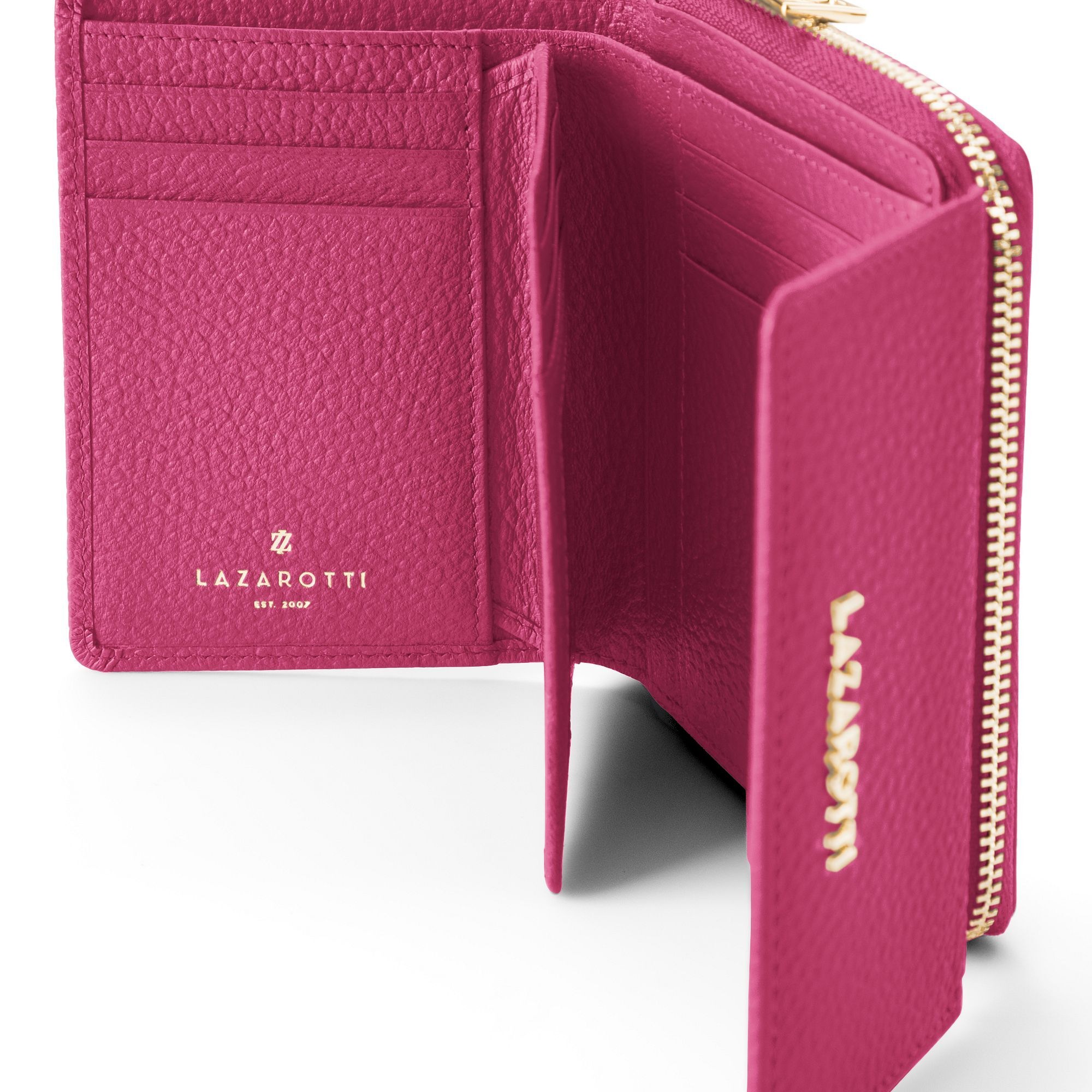 Lazarotti Geldbörse »Bologna Leather Zip-Around Geldbörse Leder 12 cm«