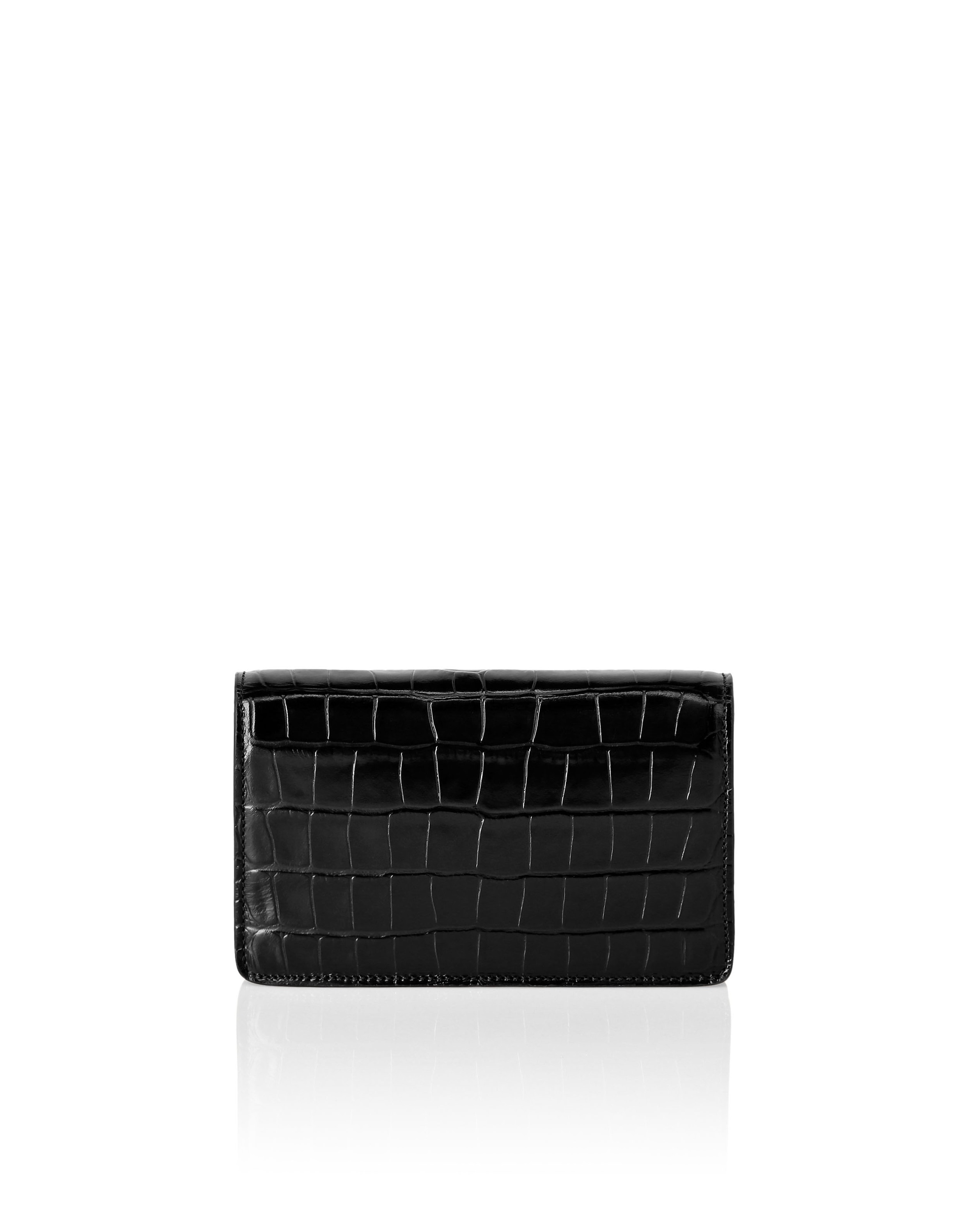 Clutch PHILIPP PLEIN "Hexagon Crocco Geprägt", Damen, 02, schwarz, Taschen 3