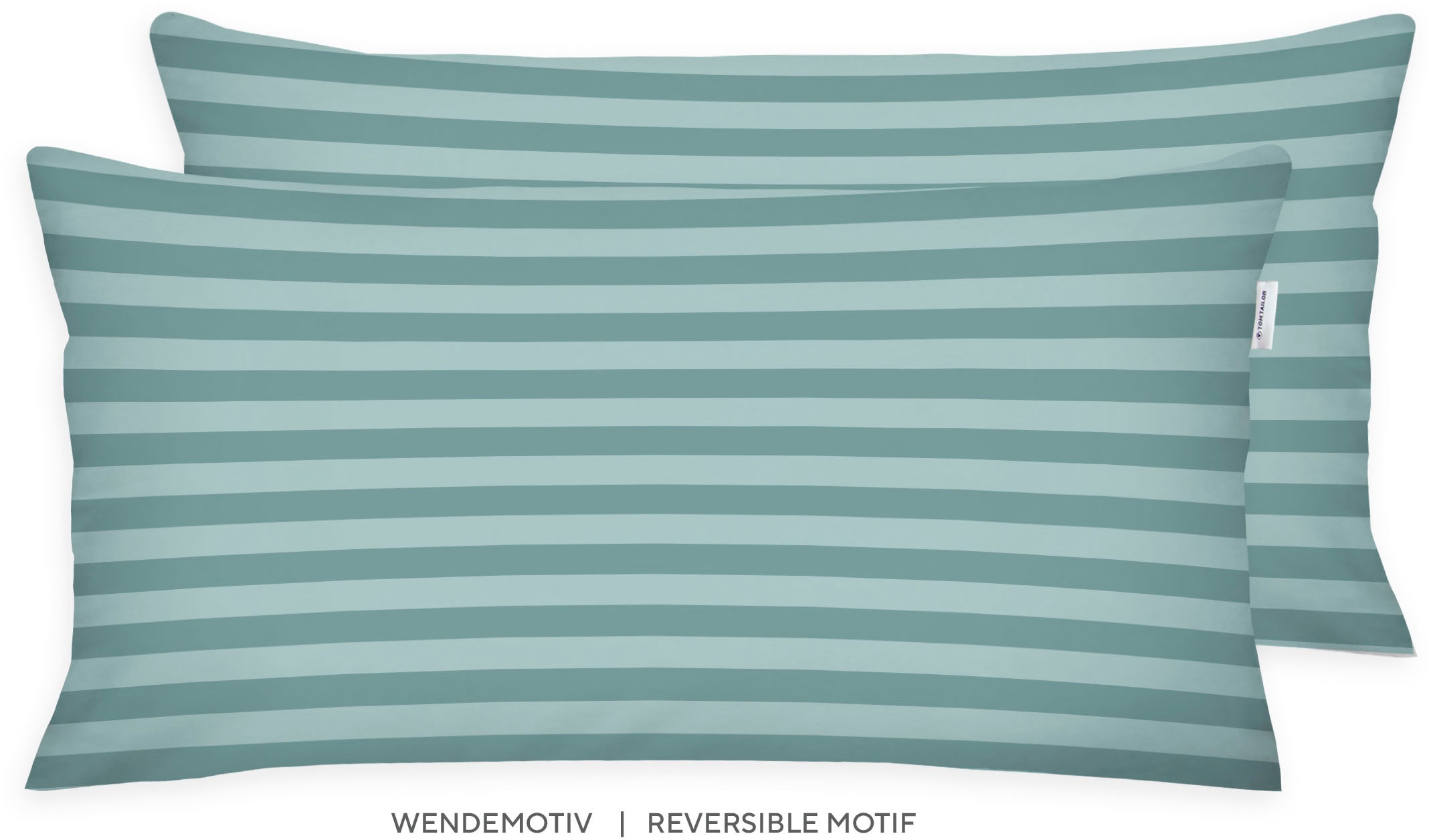 Kissenhülle TOM TAILOR HOME, B:40cm L:80cmfresh sage, smokey sage, Renforcé, Obermaterial: 100% Baumwolle, Kinderzimmer, Kissenbezüge, "new bedroom,