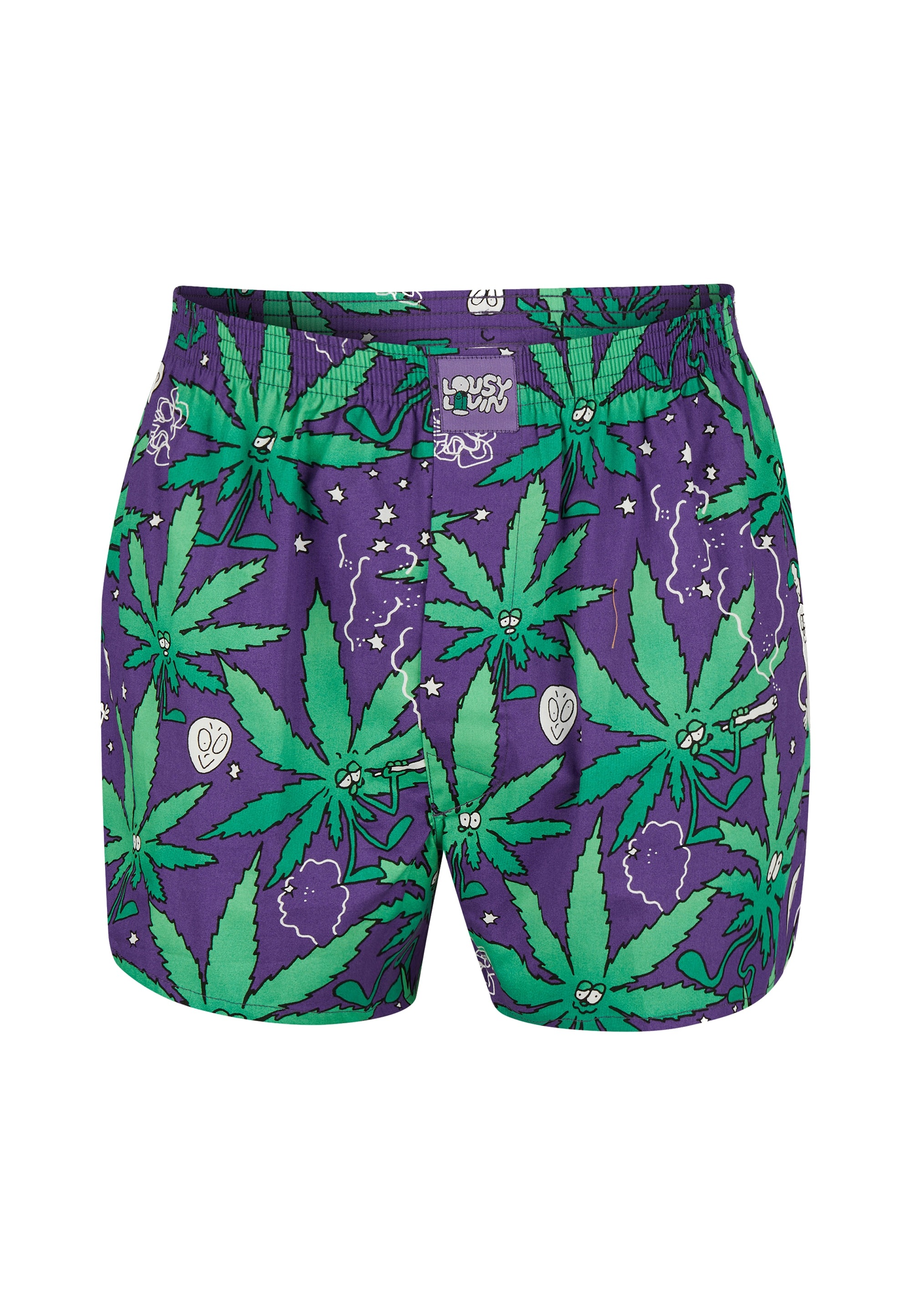 Lousy Livin Boxershorts »OuterSpace« 2er-Pack mit funktionalem Eingriff mit Knopf