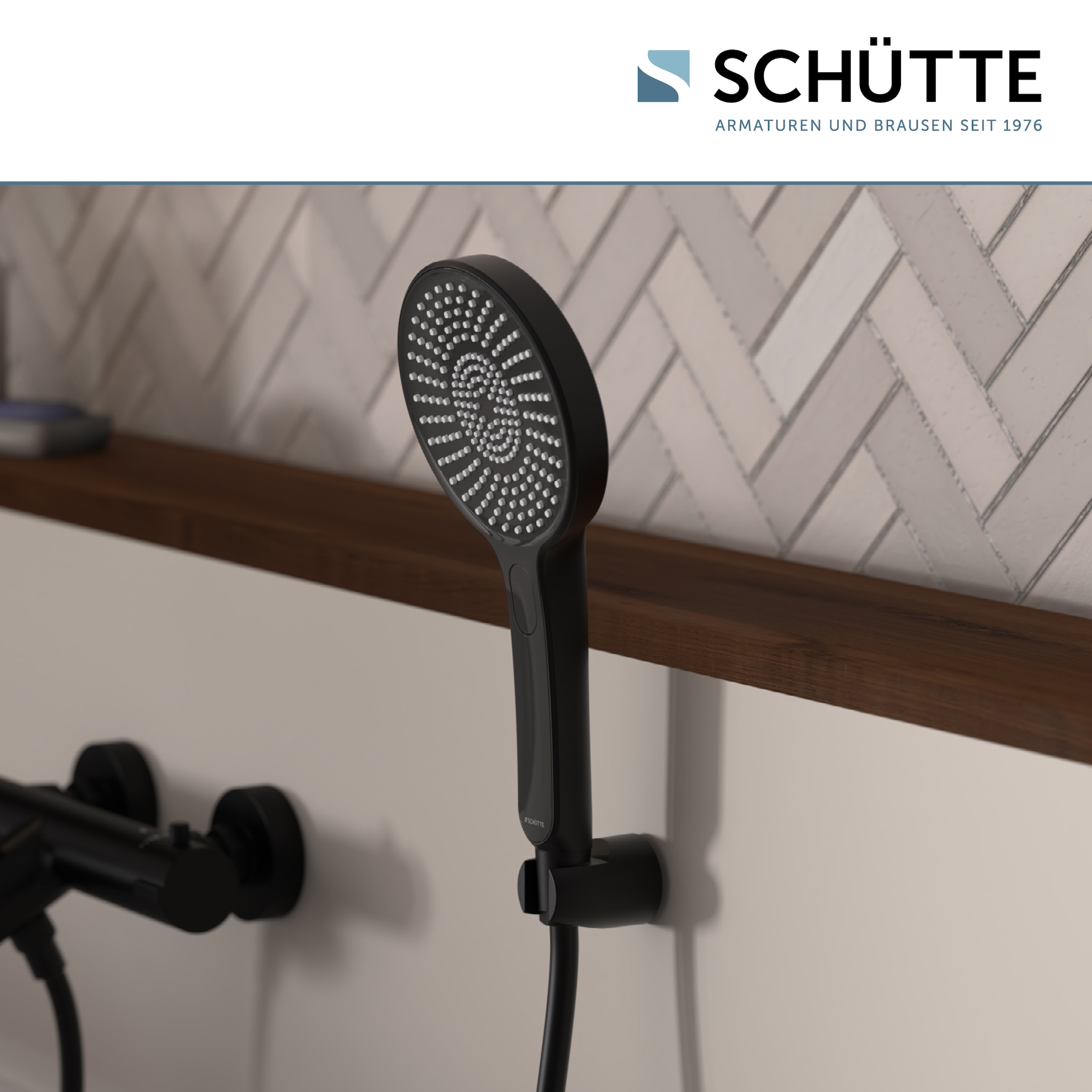Schütte Handbrause »KARIBIK«, 3-fach verstellbar, mit Antikalknoppen, wassersparend, eckig