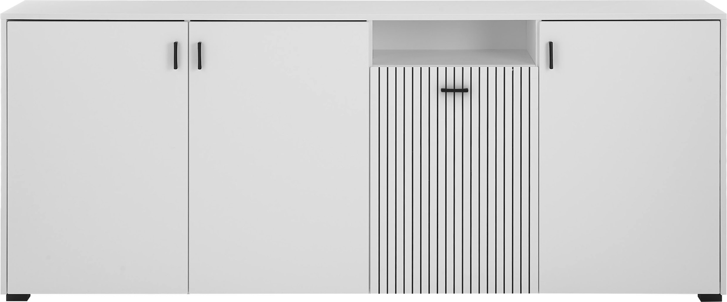 INOSIGN Sideboard »Hudson«, in moderner Trendfarbe, Griffe aus Metall (Schwarz), Breite 200 cm