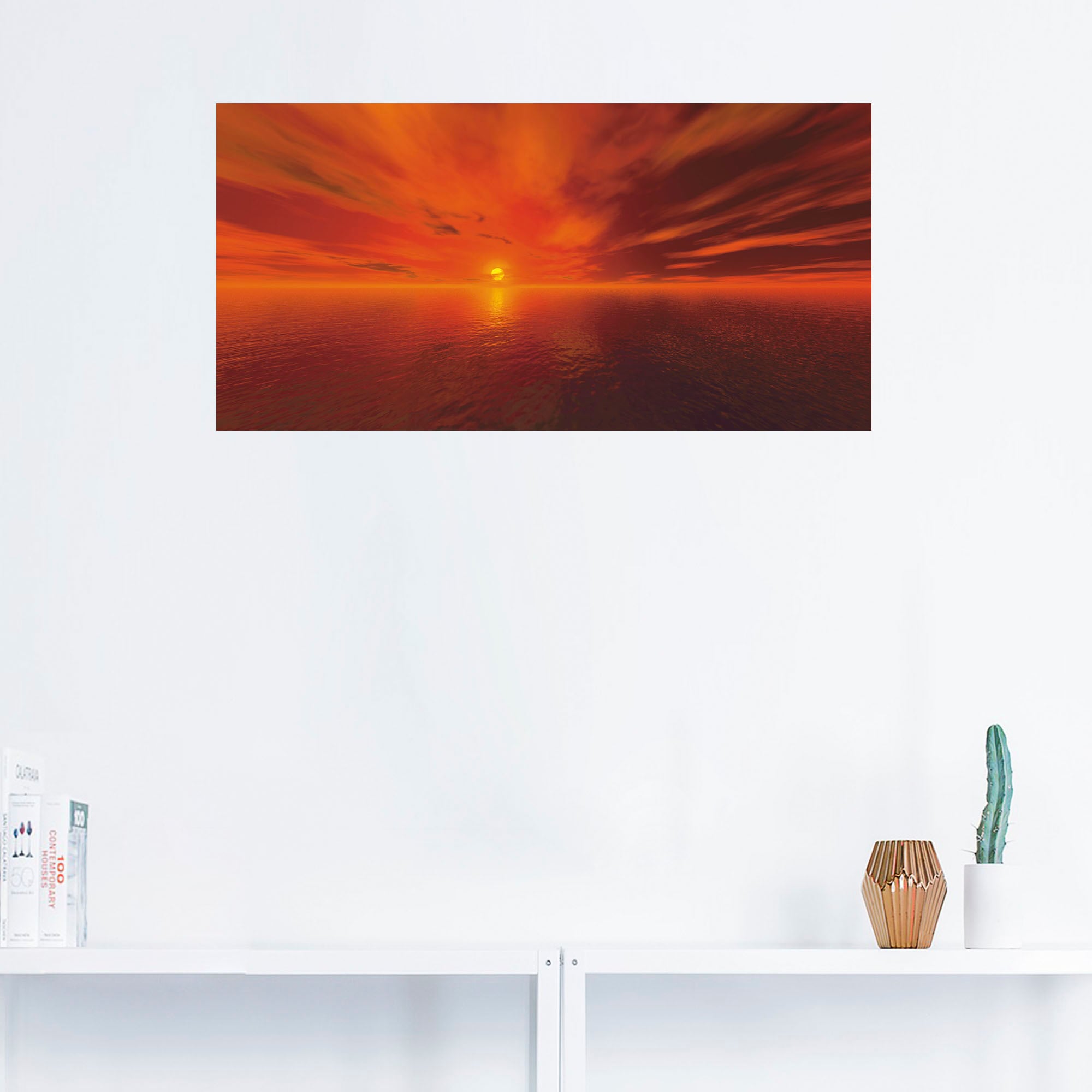 Artland Poster »Sonnenuntergang am Meer«, Sonnenaufgang & -untergang, (1 St.), als Leinwandbild, Wandaufkleber oder Poster in versch. Größen