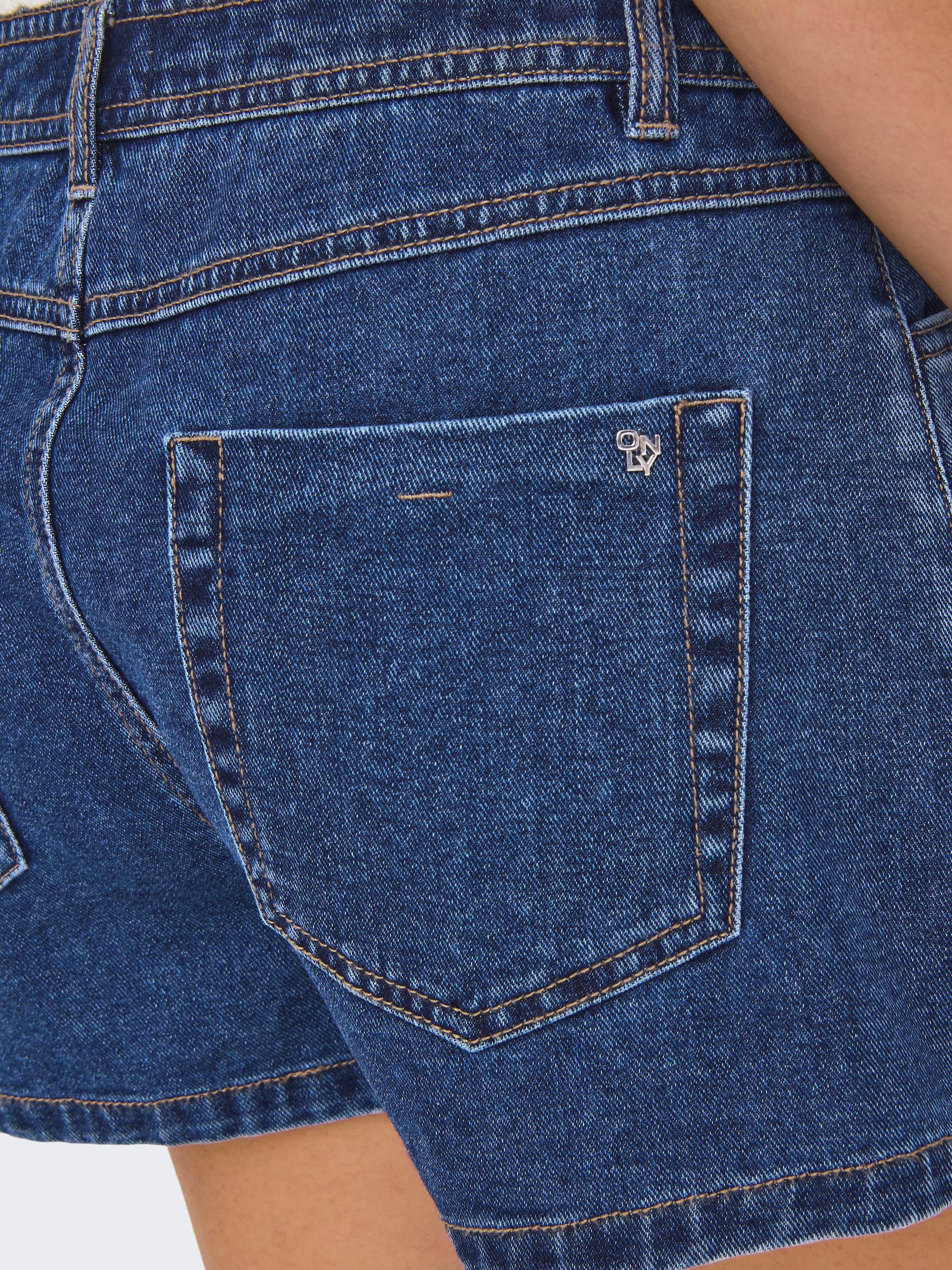 ONLY Jeansshorts »ONLLESLY REG LB DNM SKORT BJ NOOS« Baumwolle, Regular Waist, Hosenrock