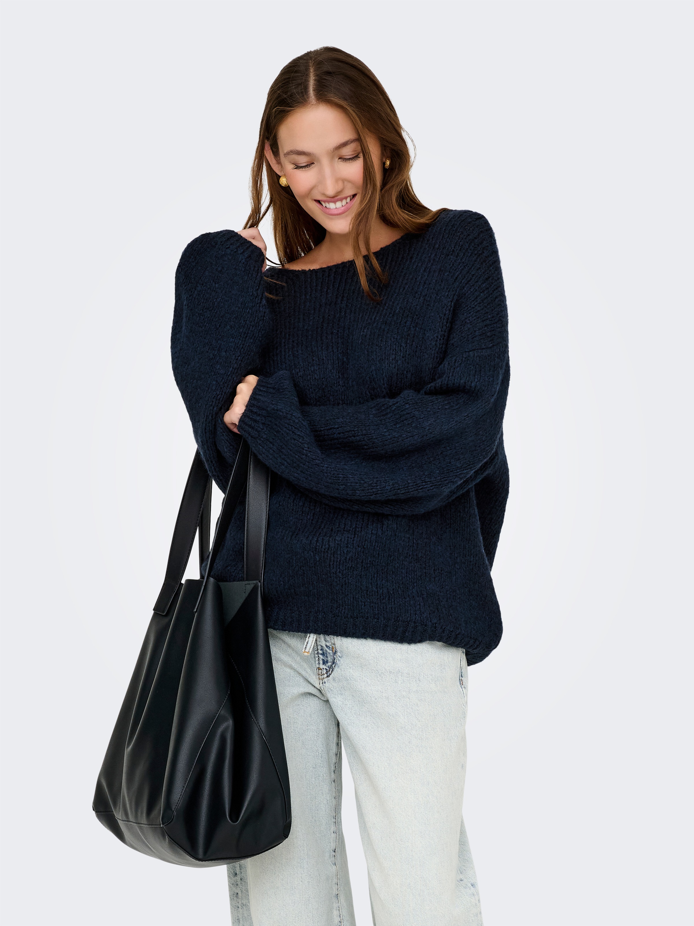 JDY V-Ausschnitt-Pullover "JDYDINEA L/S REVERSIBLE PULLOV. KNT NOOS", der V günstig online kaufen
