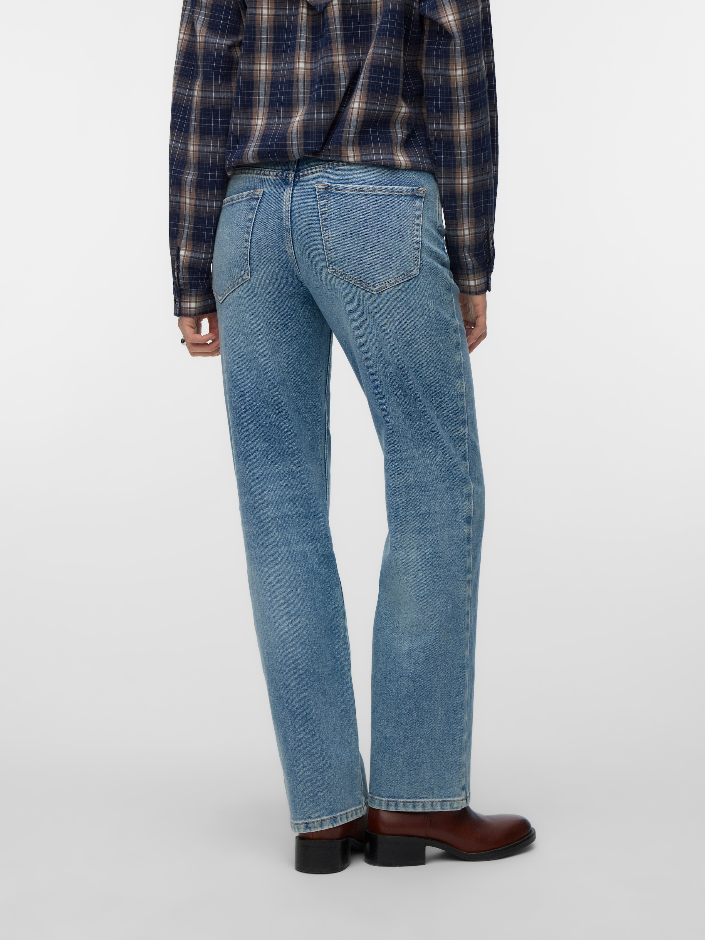 Vero Moda Straight-Jeans »VMALLISON MR STRAIGHT DNM JEANS SI3100« Baumwollmischung, straight fit