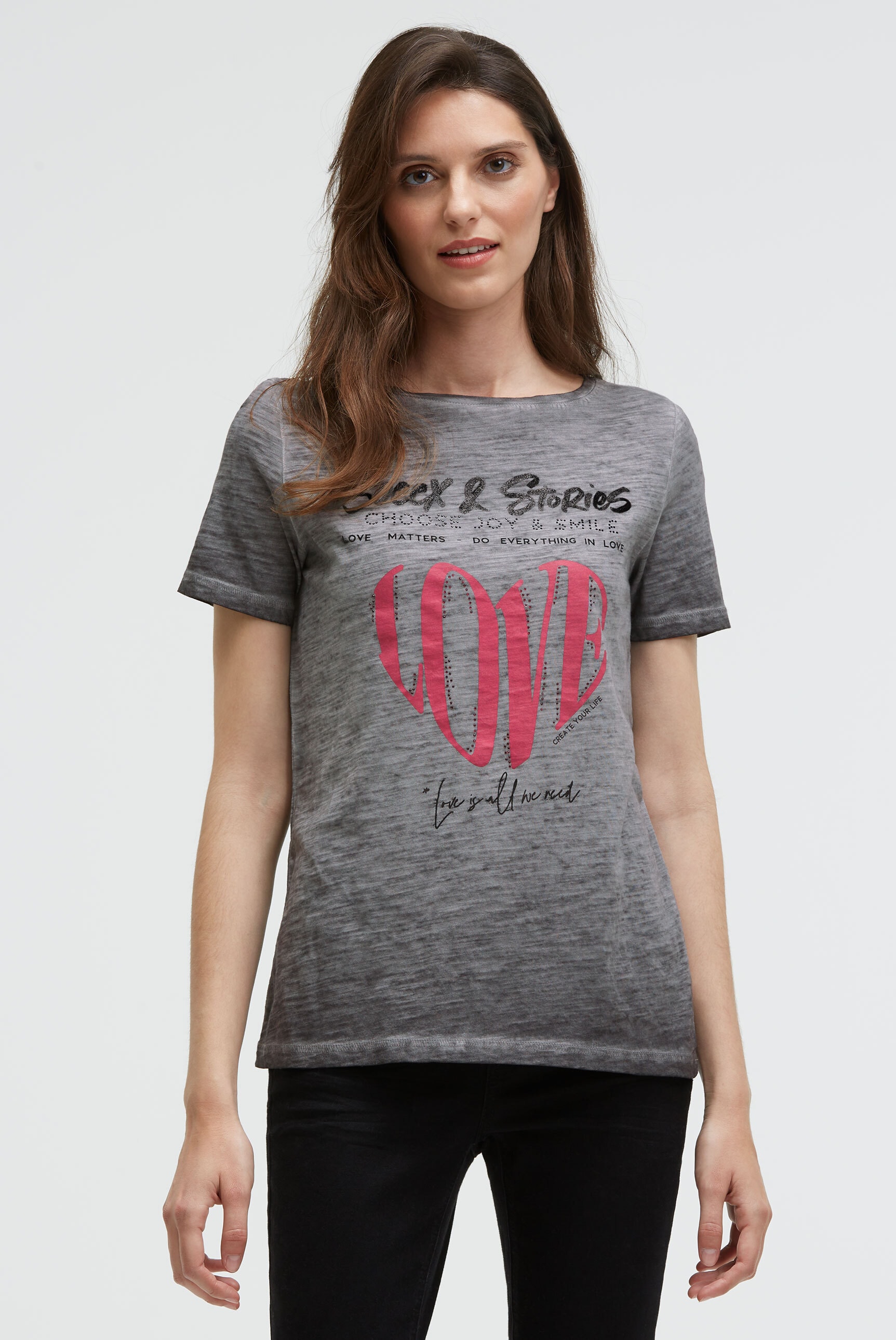 SOCCX Rundhalsshirt mit U-Boot-Ausschnitt günstig online kaufen