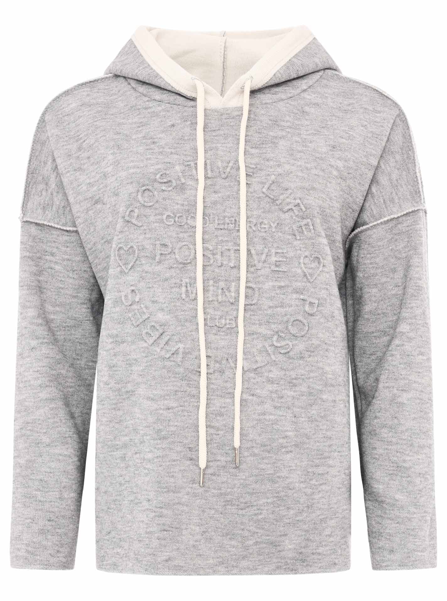 Zwillingsherz Hoodie »"Positive Mind"«, mit Kapuze, 3/4 Arm und Stempeldruck