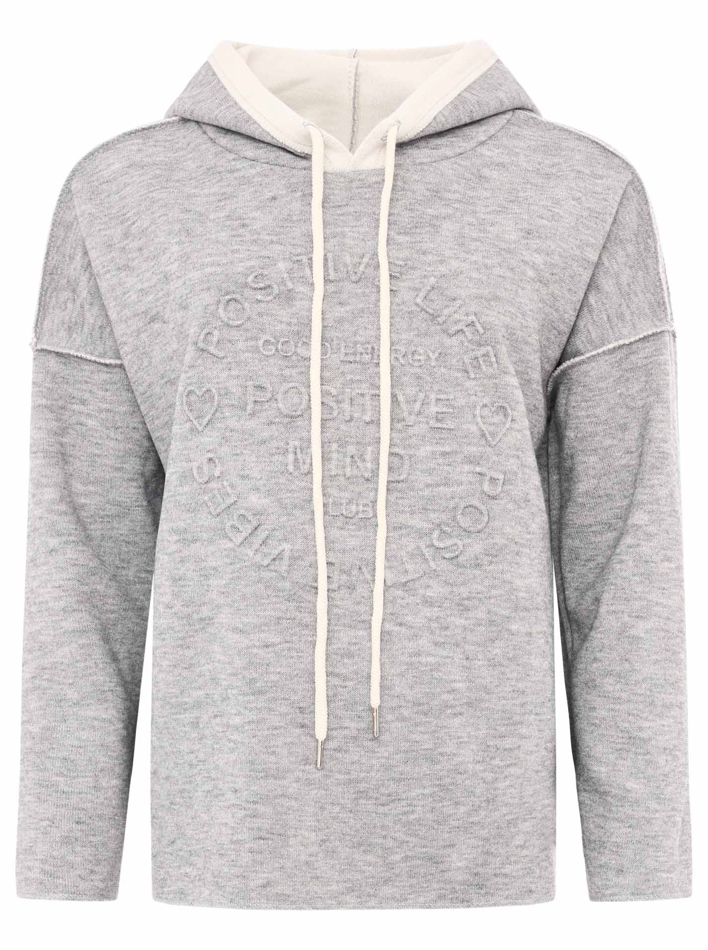 Zwillingsherz Hoodie ""Positive Mind"", mit Kapuze, 3/4 Arm und Stempeldruc günstig online kaufen