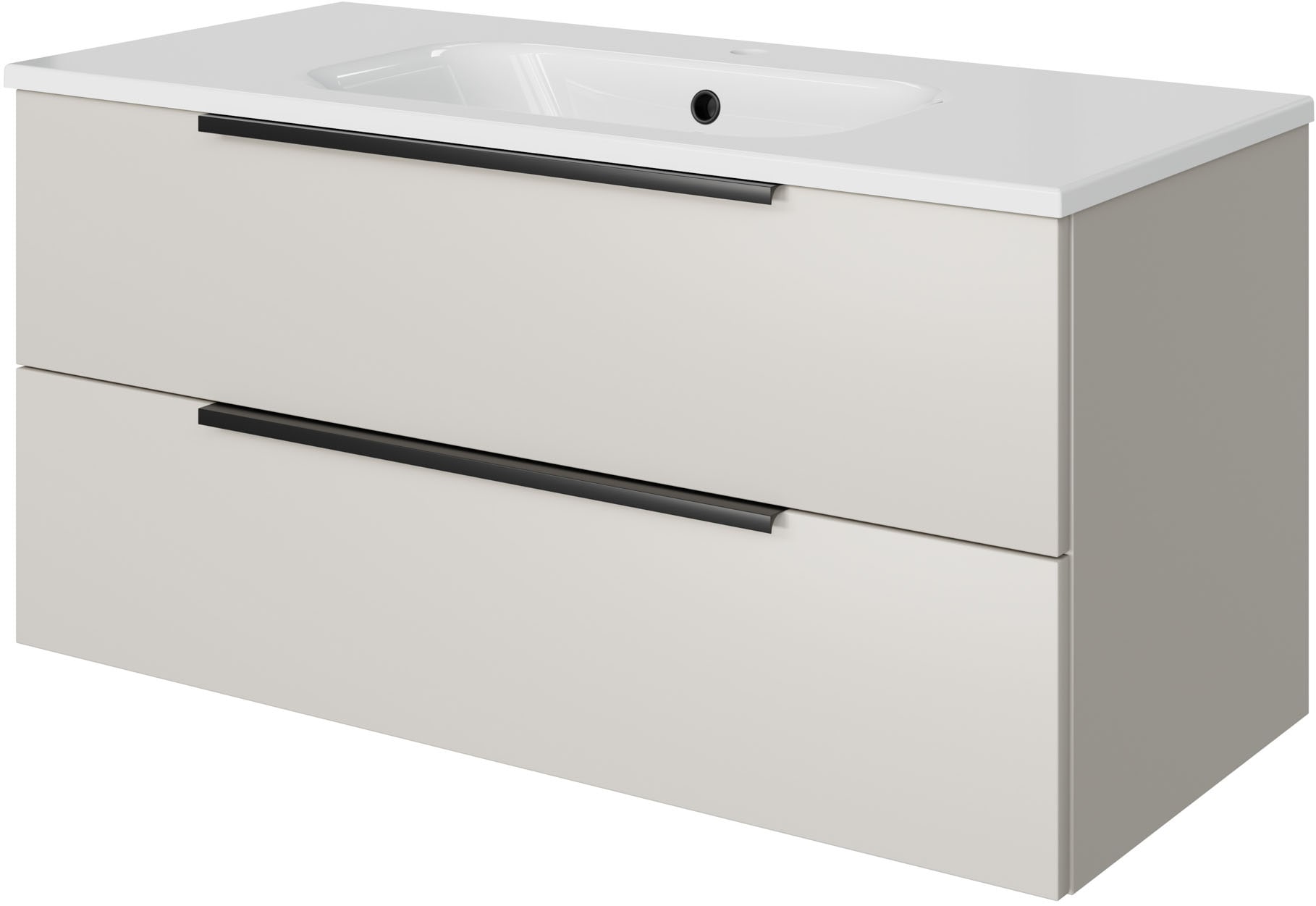 Saphir Badmöbel-Set "Mineralmarmor-Waschtisch mit Waschtischunterschrank" 2 Stk. tlg.