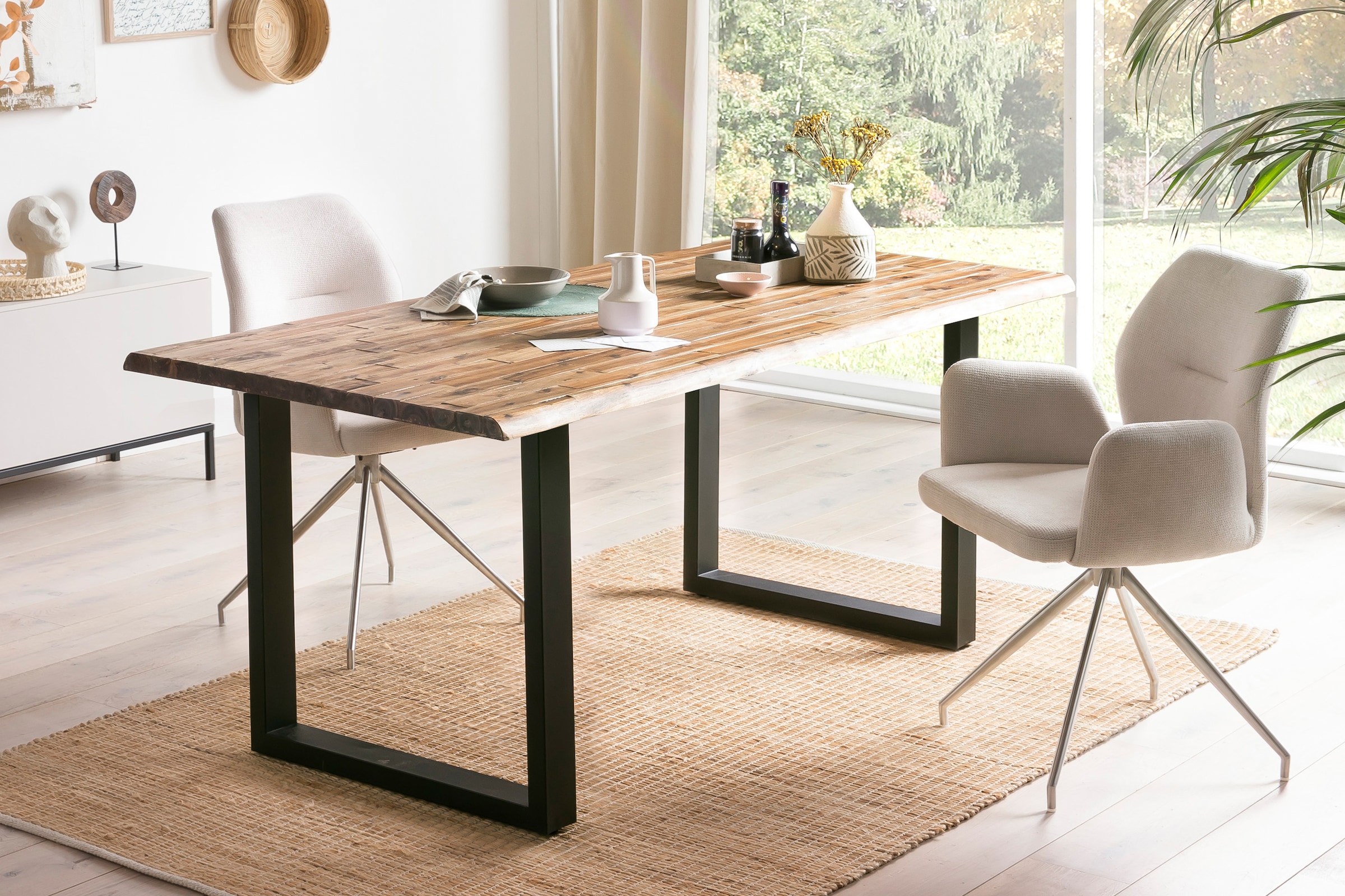 SalesFever Essgruppe "Designstarke Essgruppe", (Set, 5 tlg.), Tischplatte m günstig online kaufen