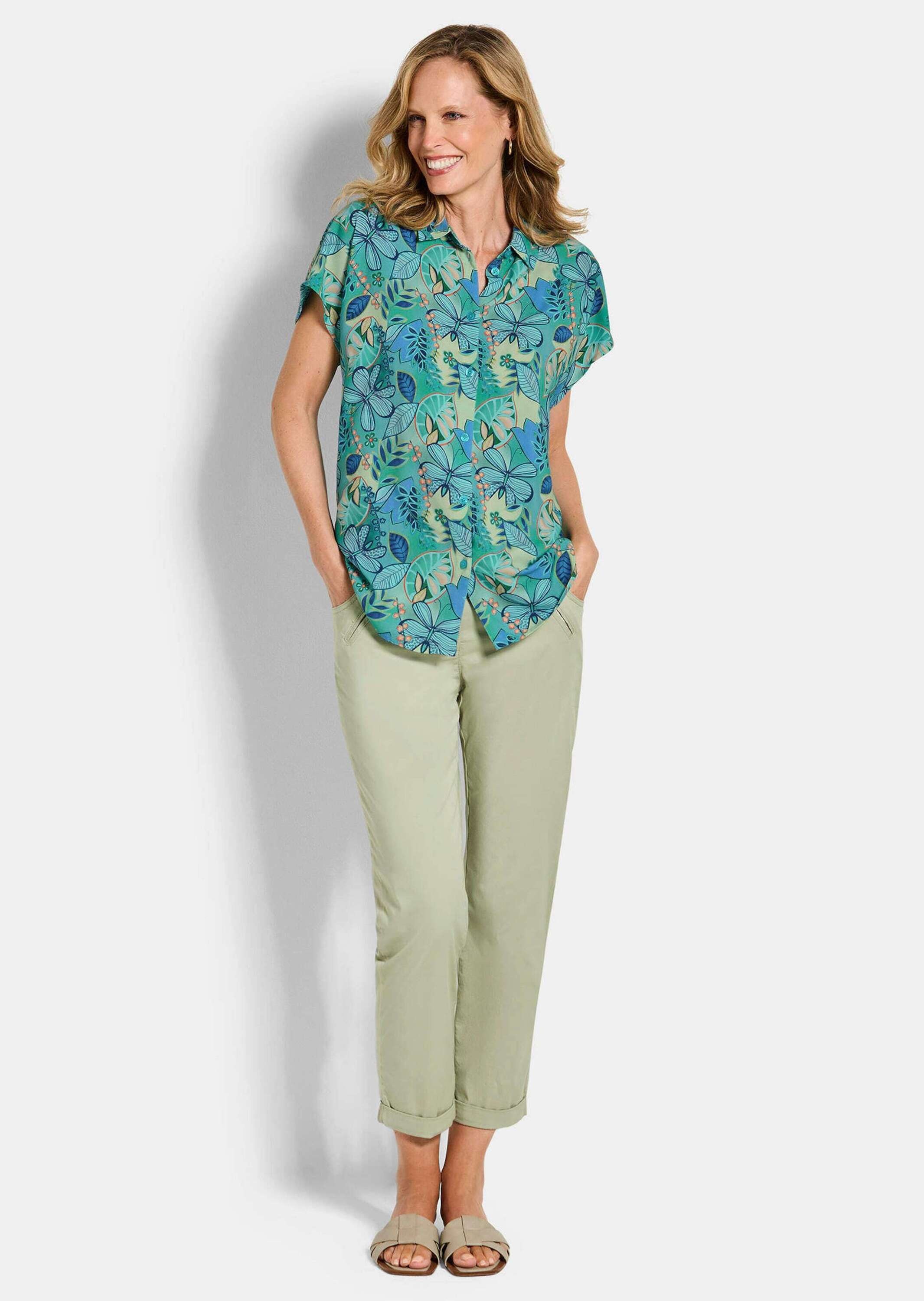 GOLDNER Hemdbluse "Viskose-Bluse mit Knopfleiste" günstig online kaufen