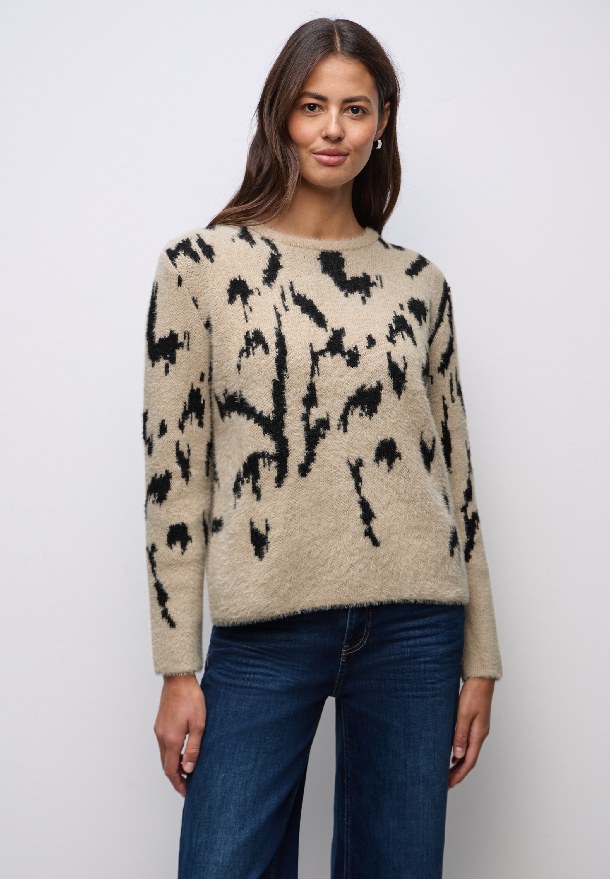 STREET ONE Rundhalspullover mit grafischem Muster