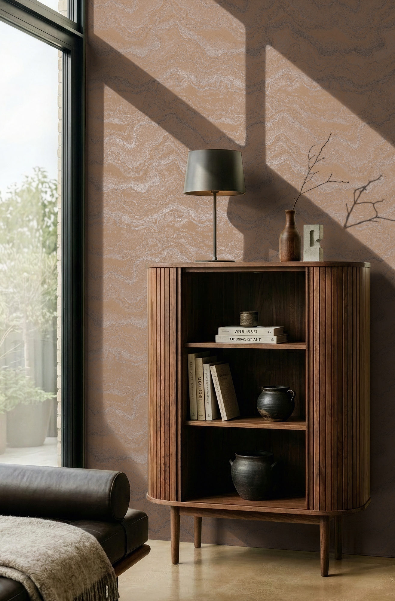 living walls Vliestapete »Cosiness Marmor – Vorgeleimte Vliestapete mit Glanzeffekt« Steinoptik | glänzend | metallic strukturiert Edle Marmoroptik mit glänzenden Metallic-Akzenten