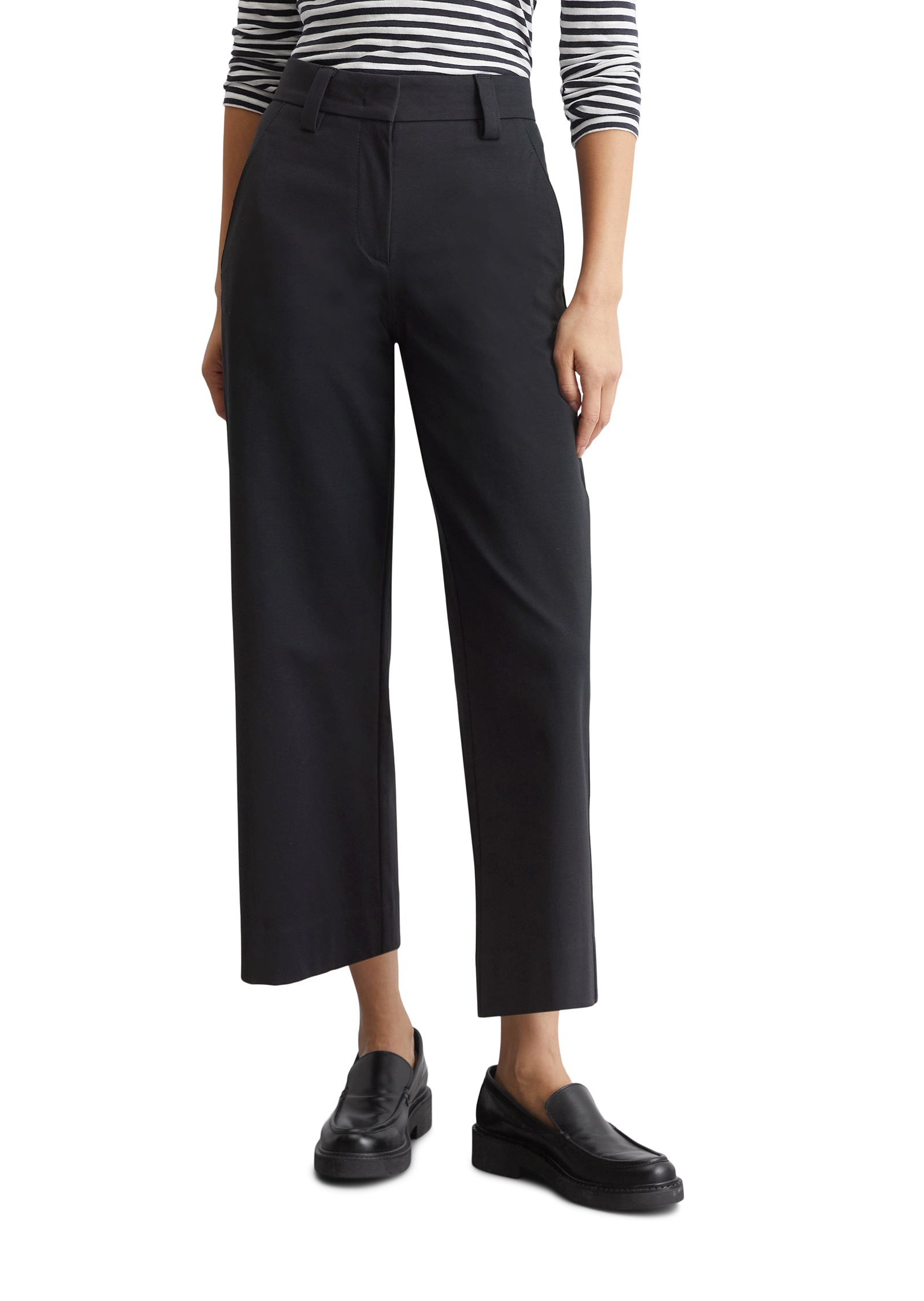 Marc OPolo Jerseyhose, Leicht verkürzte Form, Wide Leg günstig online kaufen
