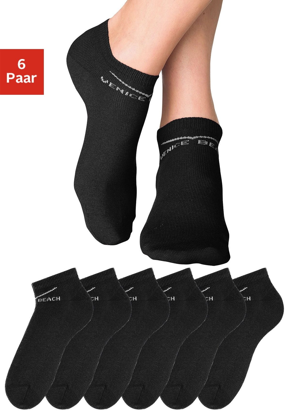 Venice Beach Sneakersocken, (Set, online durch perfekte Paar), Anteil | BAUR LYCRA- 6 bestellen Passform