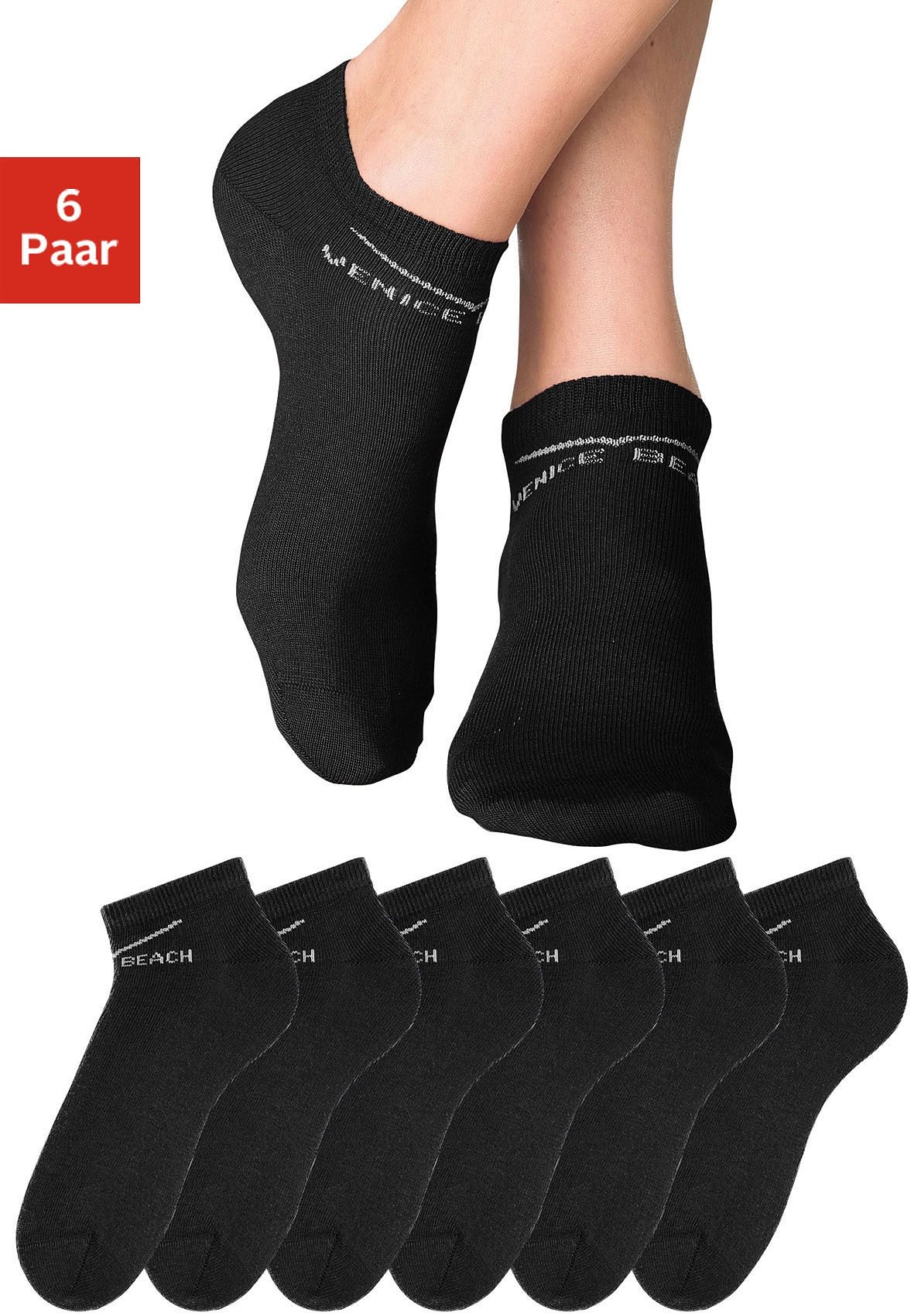 Venice Beach "Damen Kinder Sportsocken, Laufsocken, Kurzsocken" Packung, 6 Paar tlg. perfekte Passform durch LYCRA-Anteil