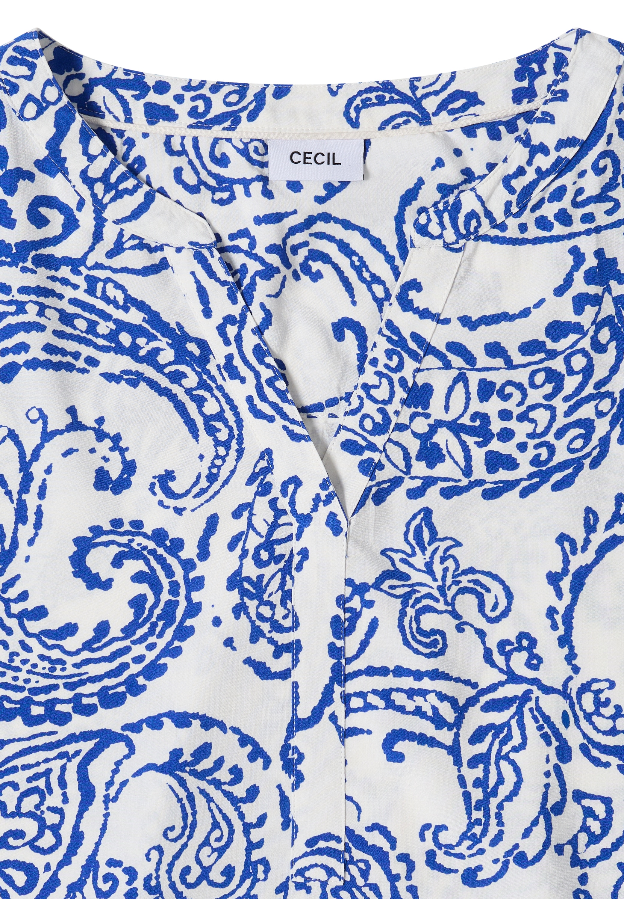 Cecil Kurzarmbluse mit allover Print