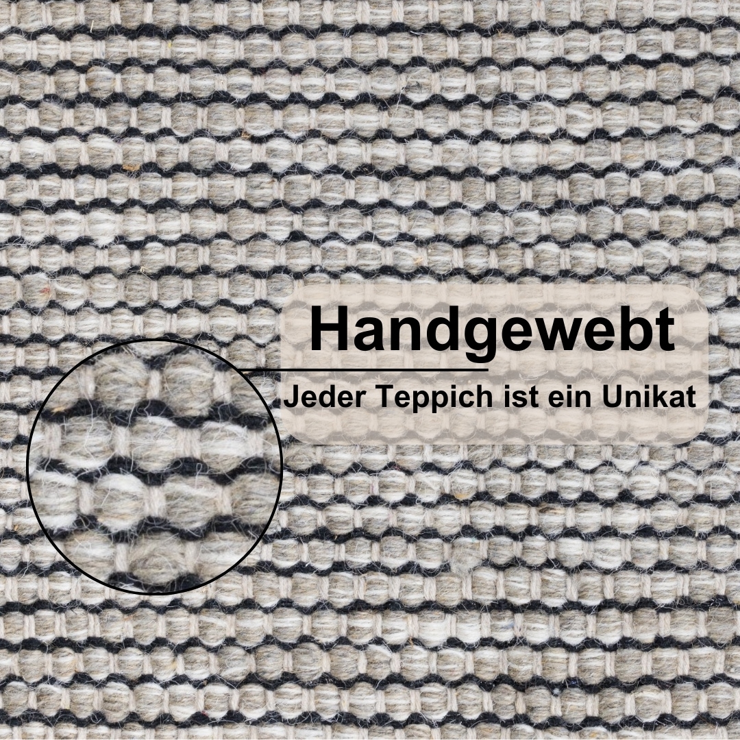 Myflair Möbel & Accessoires Bettumrandung »Anisa«, (Set, 3 tlg.), Wendeteppich, meliert, reine Wolle, handgewebt, Wohnzimmer