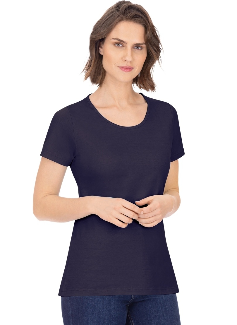 Trigema T-Shirt "TRIGEMA Damen T Shirt aus Biobaumwolle" 1 Stk. günstig online kaufen