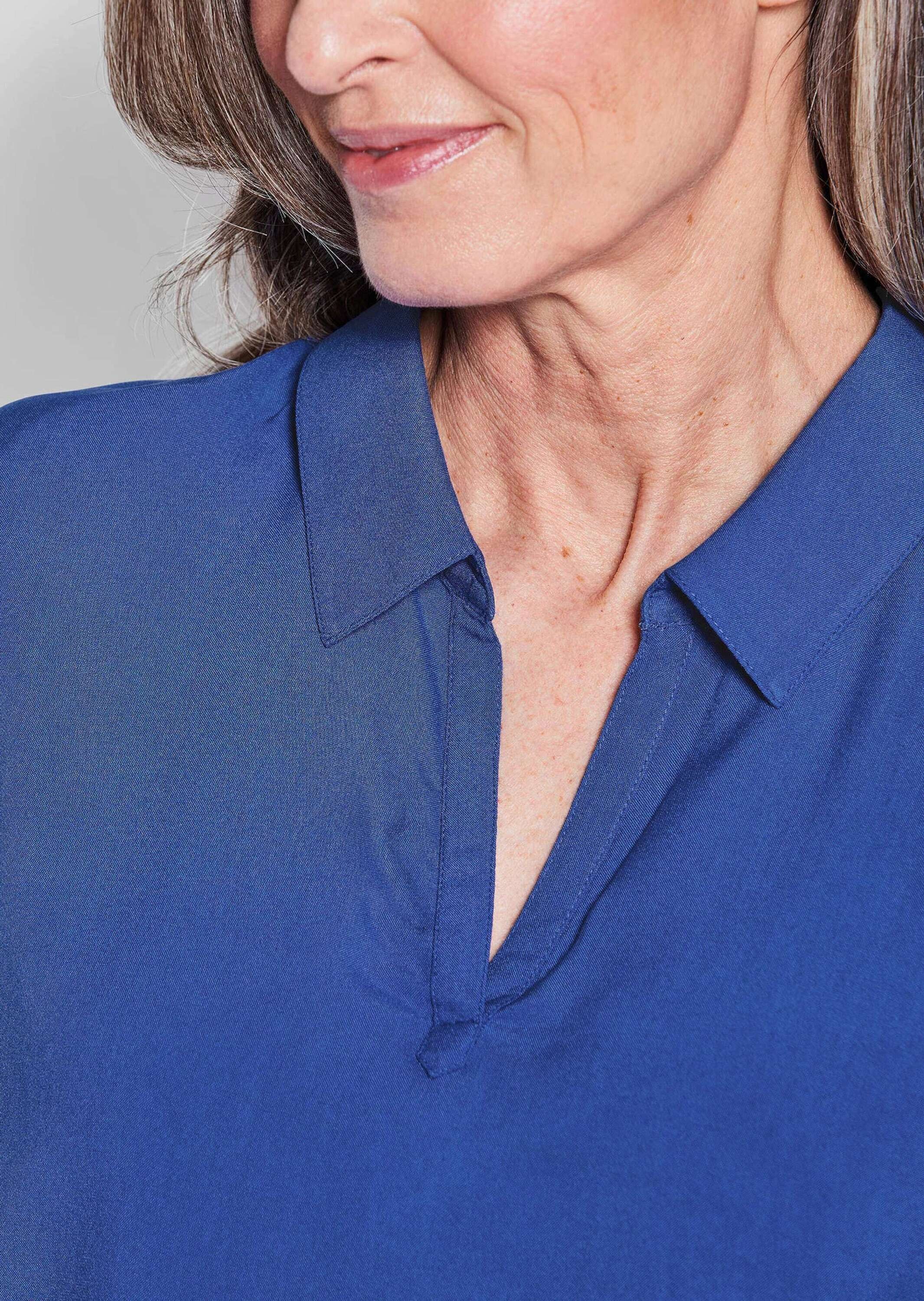 GOLDNER Klassische Bluse »Uni Bluse mit Hemdkragen«