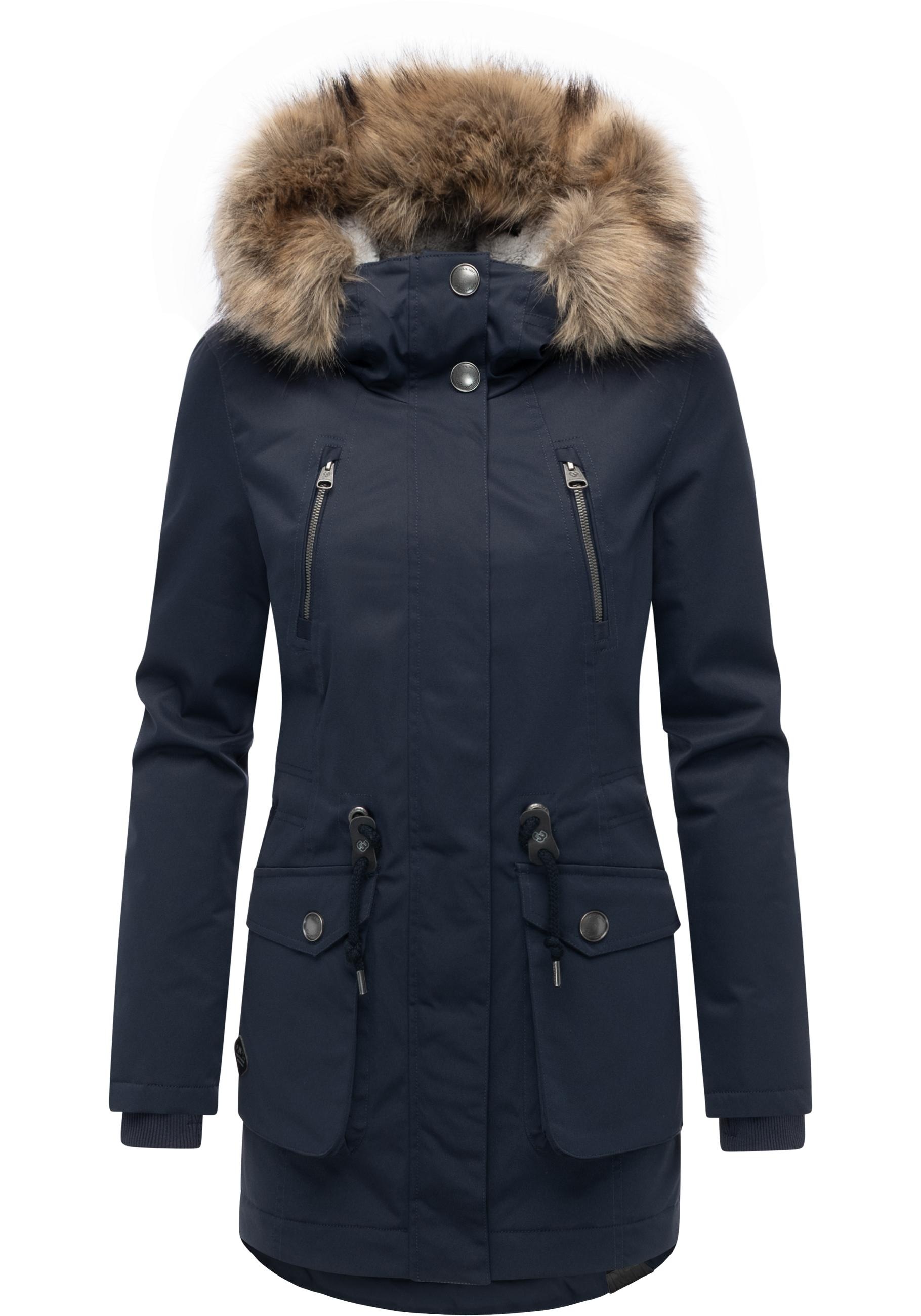 Ragwear Kurzmantel "Ellsa B YOUMODO" Warmer Damen Winterparka